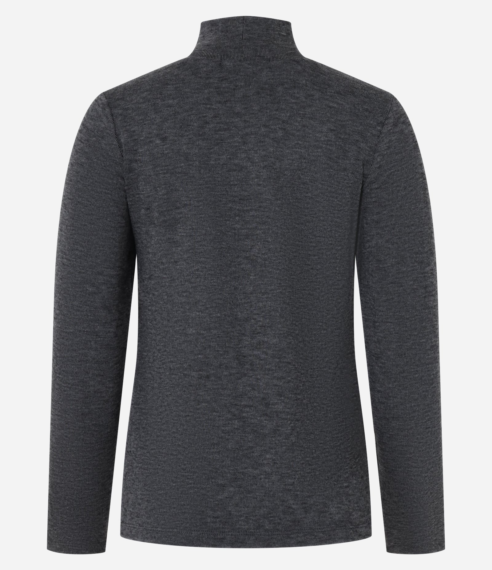 Suéter em Tricô com Gola Alta com Fundo Mescla Cinza 9