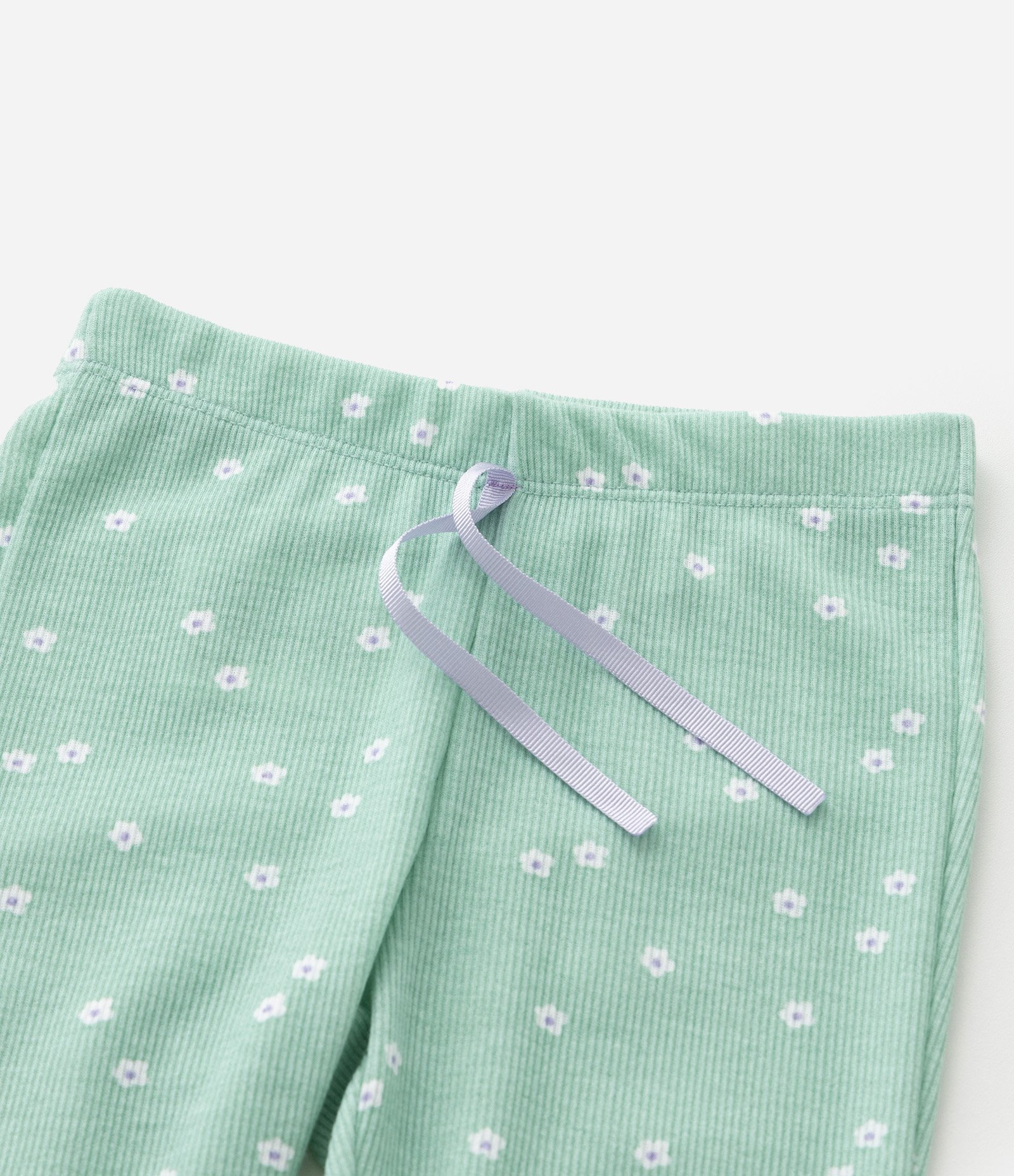 Pijama Infantil em Ribana Bordado e Babados - Tam 2 a 4 Anos Verde 7