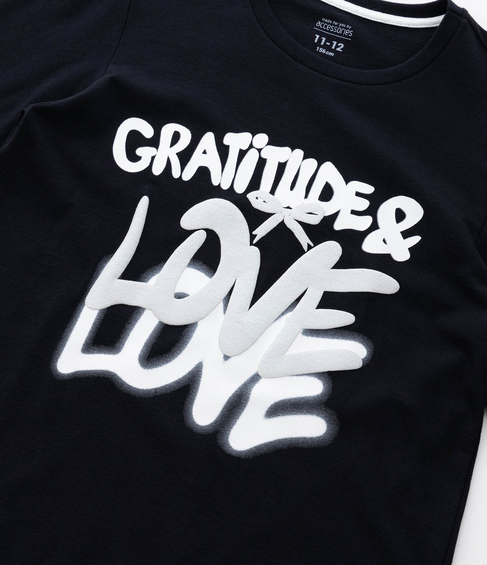 Pijama Longo Infantil com Estampa Lettering Gratife Preto/Branco 9