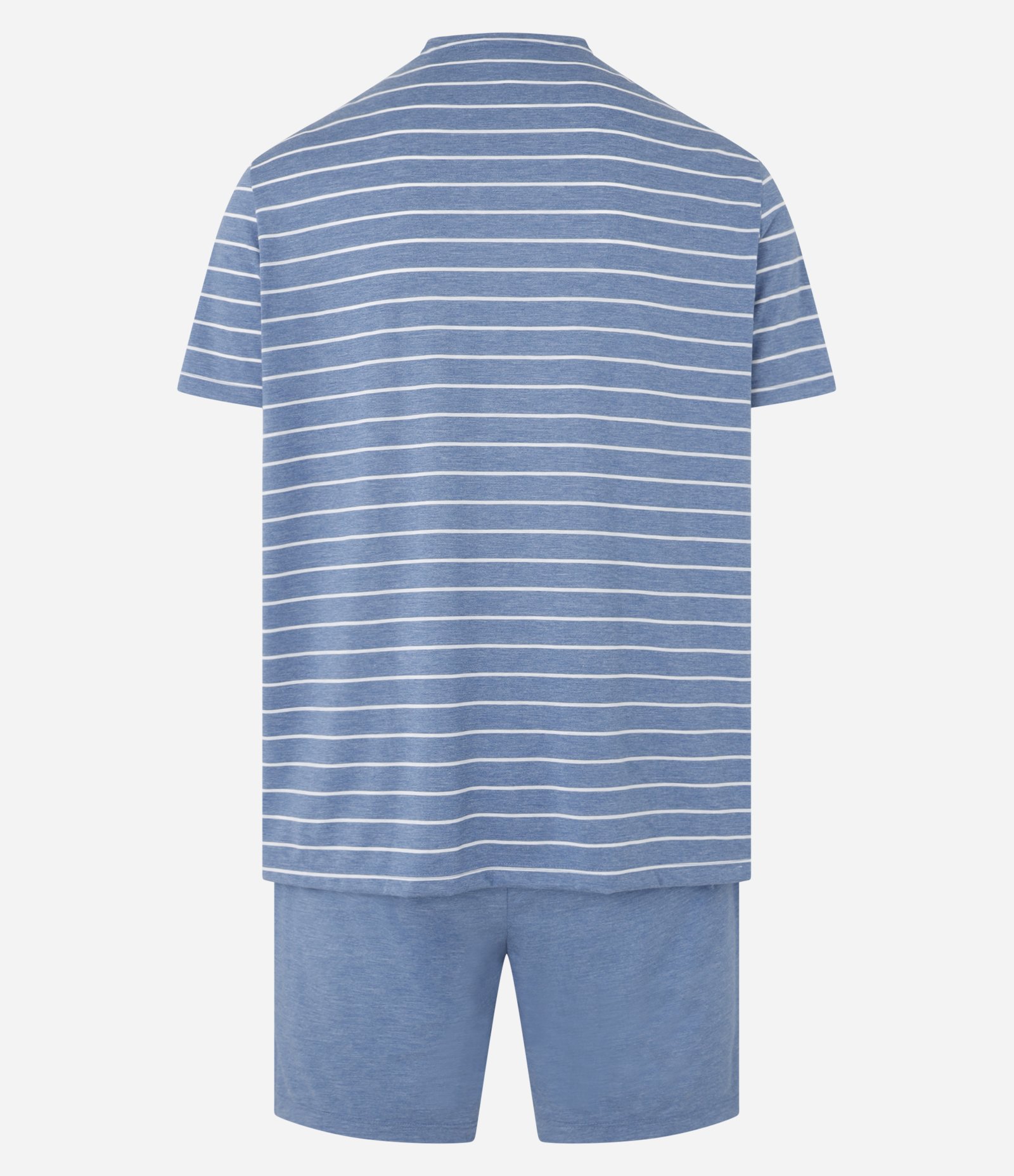 Pijama Curto em Poliviscose com Estampa Listrada Azul 2