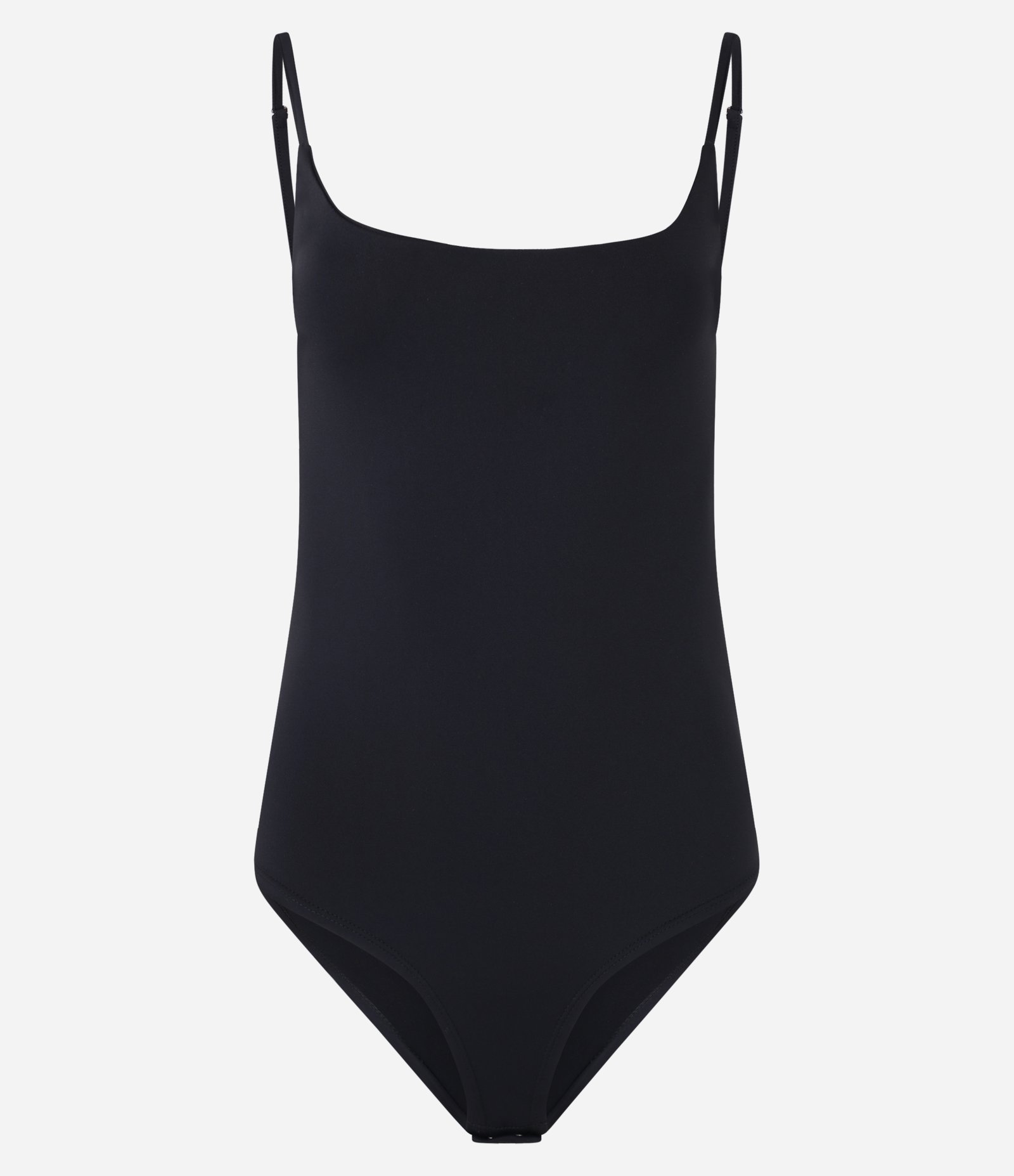 Body em Poliamida com Alças Finas e Decote U Preto 6