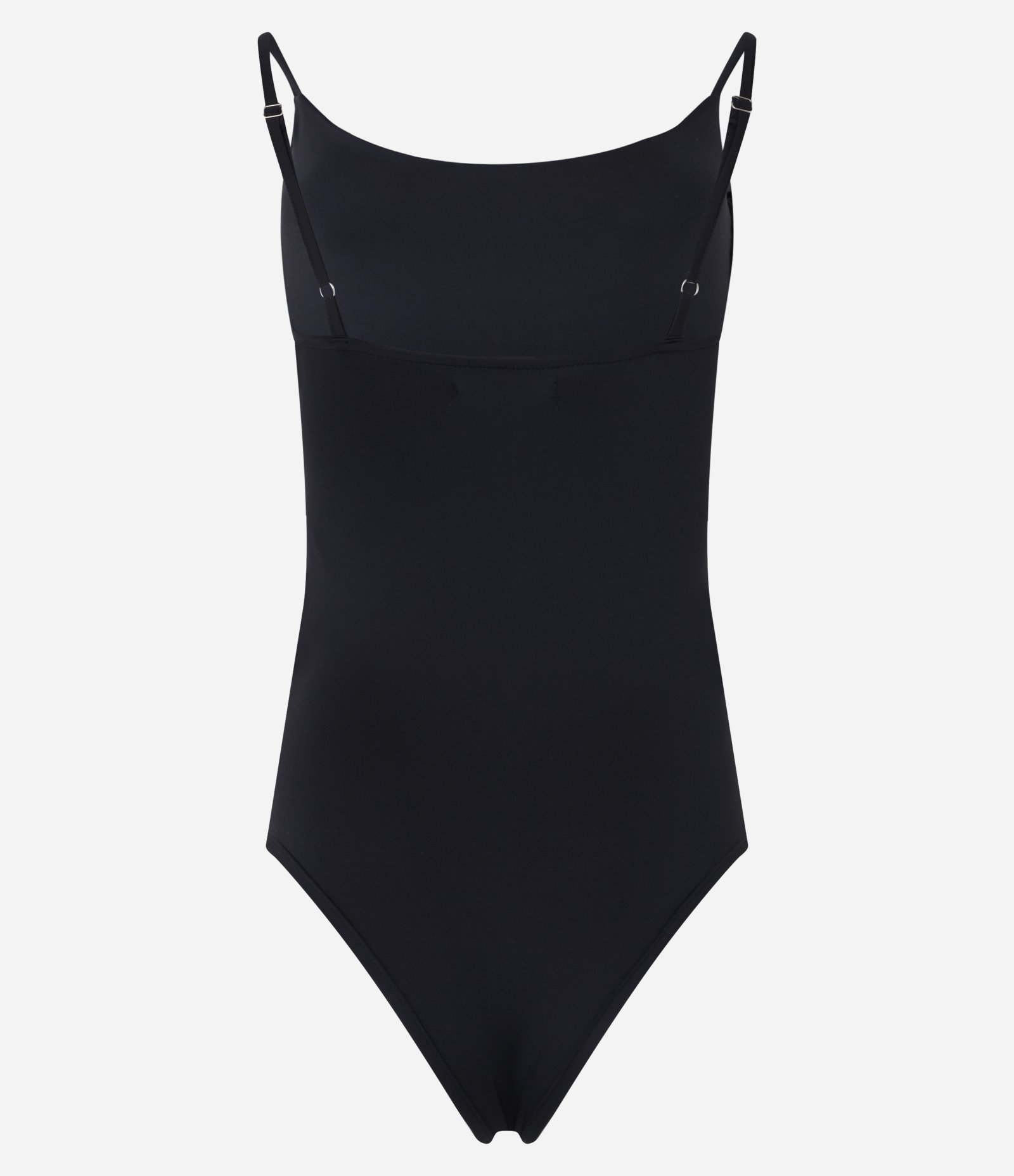 Body em Poliamida com Alças Finas e Decote U Preto 7