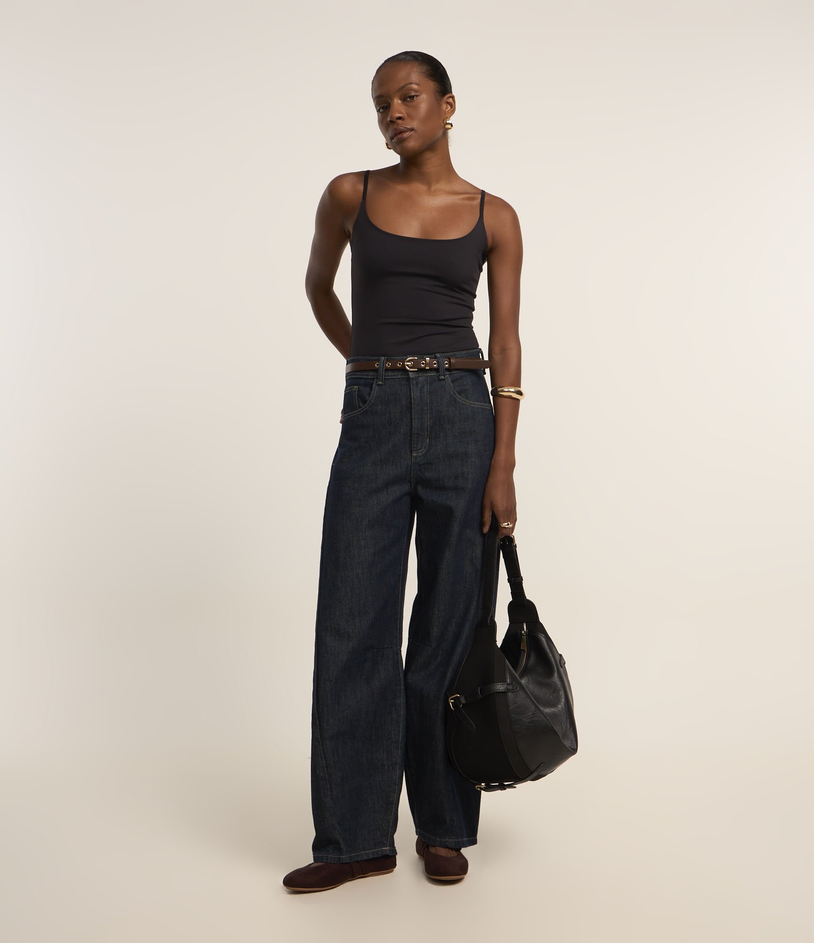 Body em Poliamida com Alças Finas e Decote U Preto 2