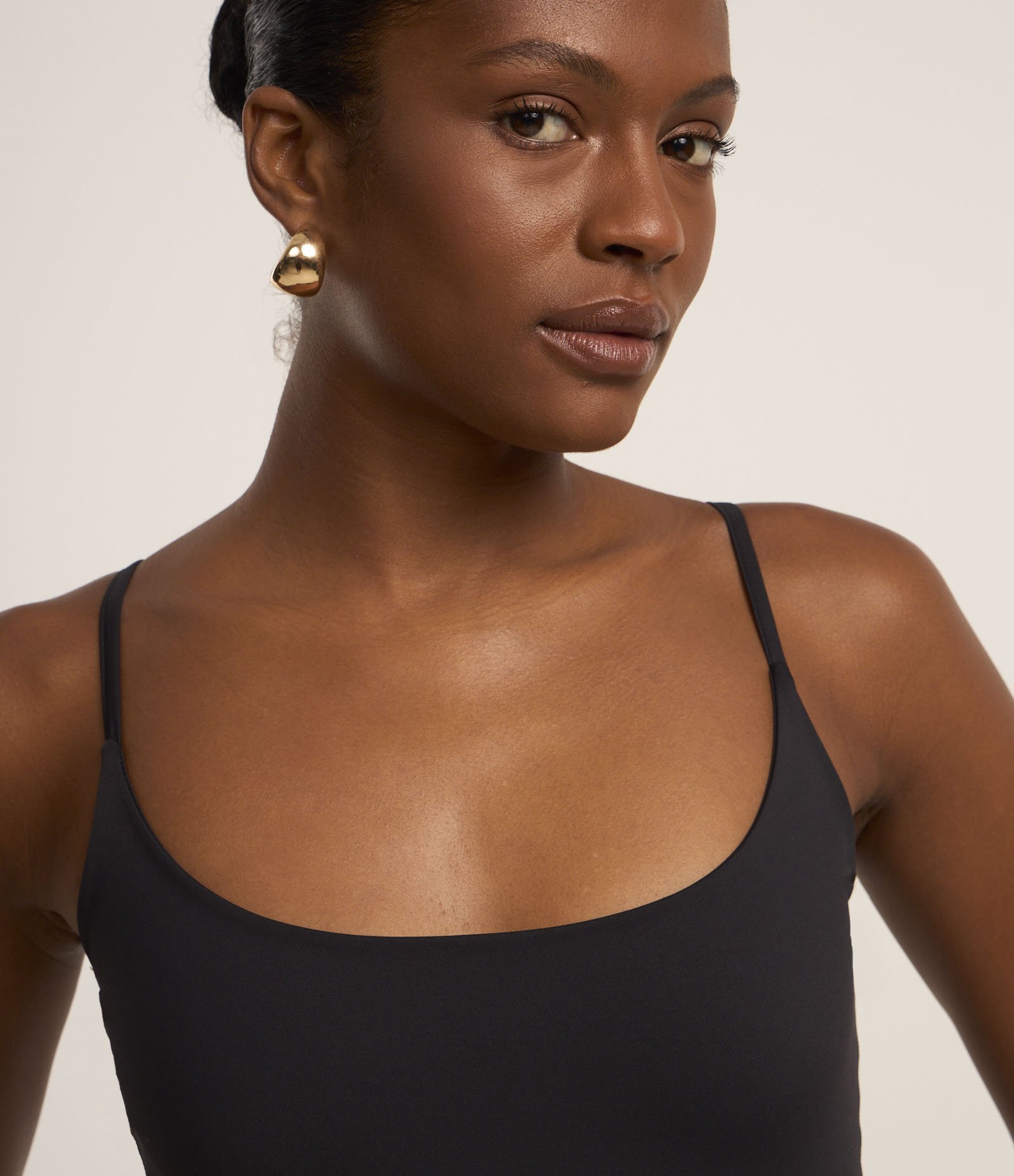 Body em Poliamida com Alças Finas e Decote U Preto 3