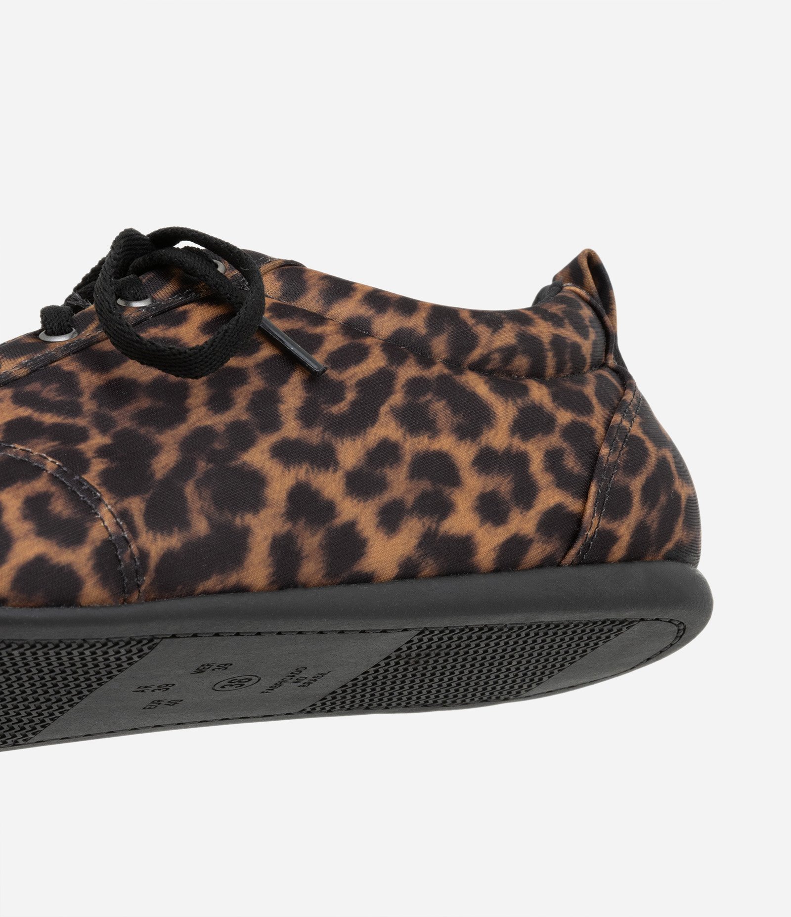 Tênis Chuteira em PU Sola Flat Animal Print Marrom 3