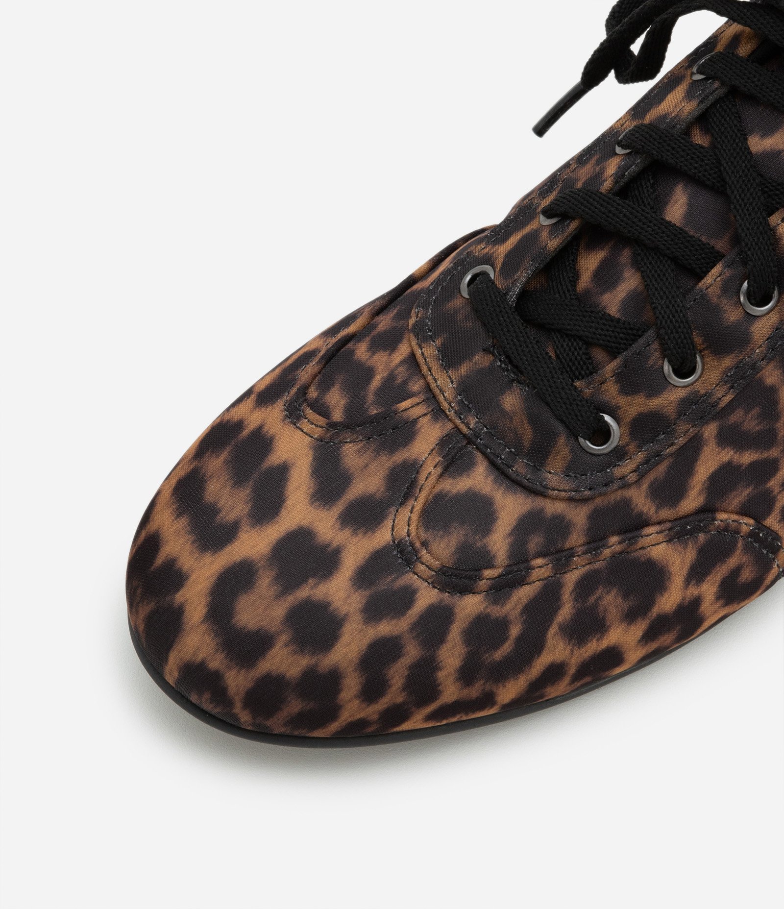 Tênis Chuteira em PU Sola Flat Animal Print Marrom 4