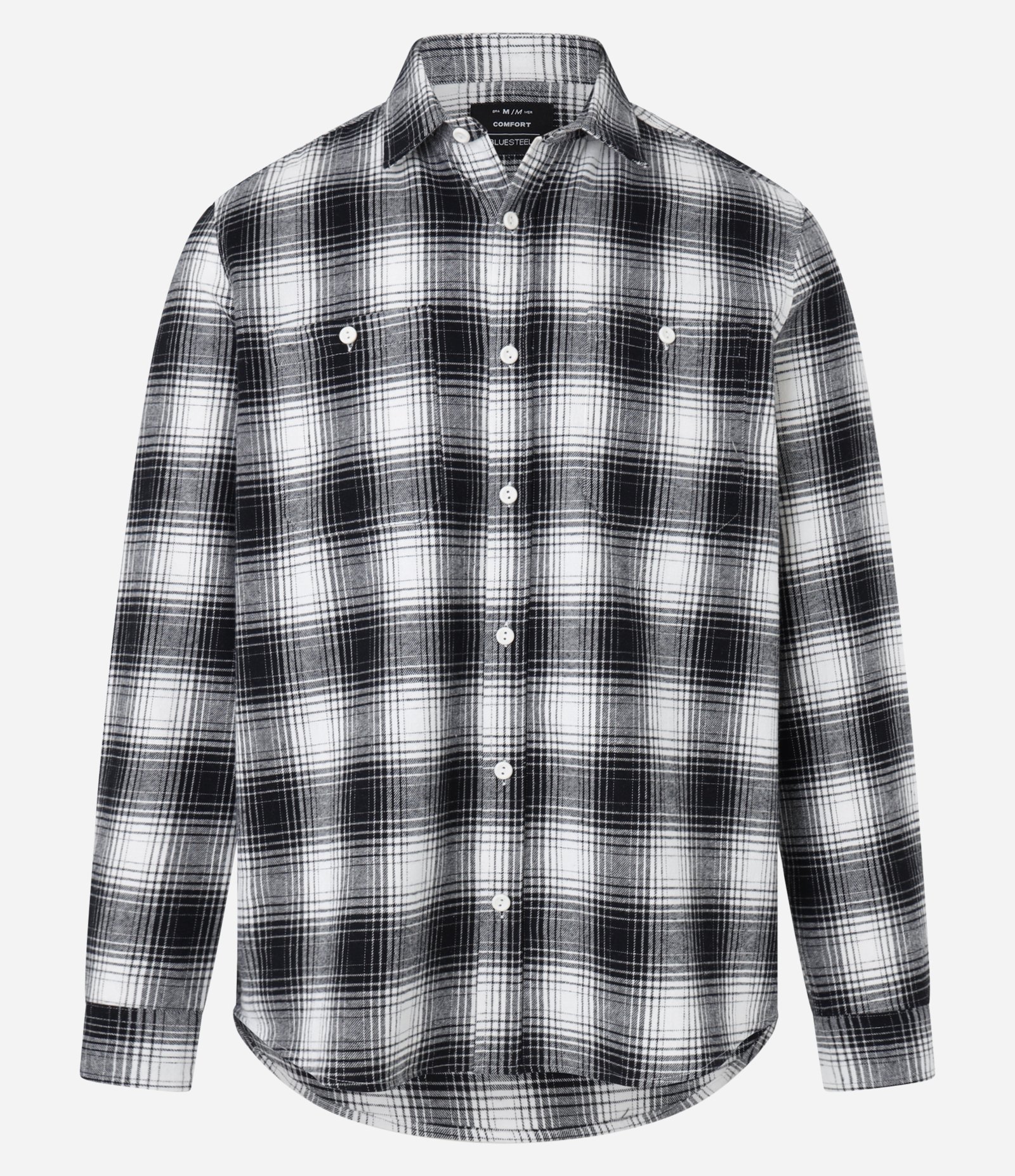 Camisa Comfort em Flanela com Estampa Xadrez Preto 4