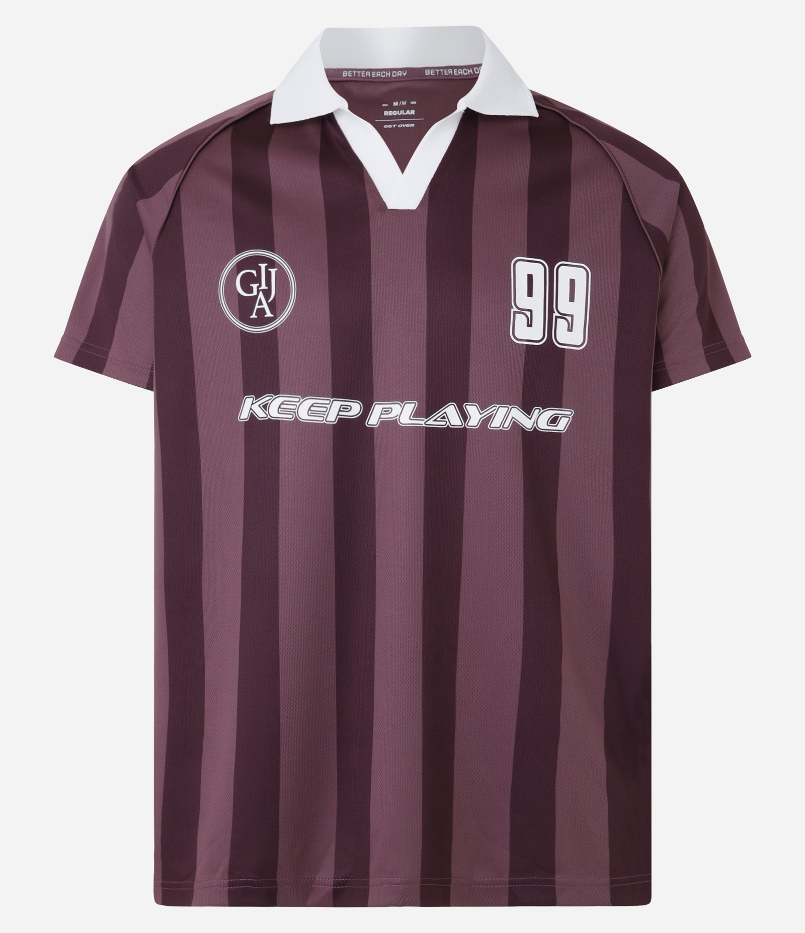Camisa Esportiva Futebol em Tecnologia Dry com Gola Polo em Ribana Roxo 8