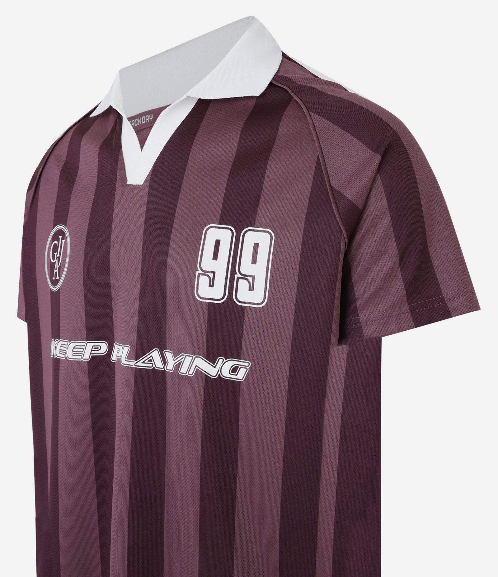 Camisa Esportiva Futebol em Tecnologia Dry com Gola Polo em Ribana Roxo 9