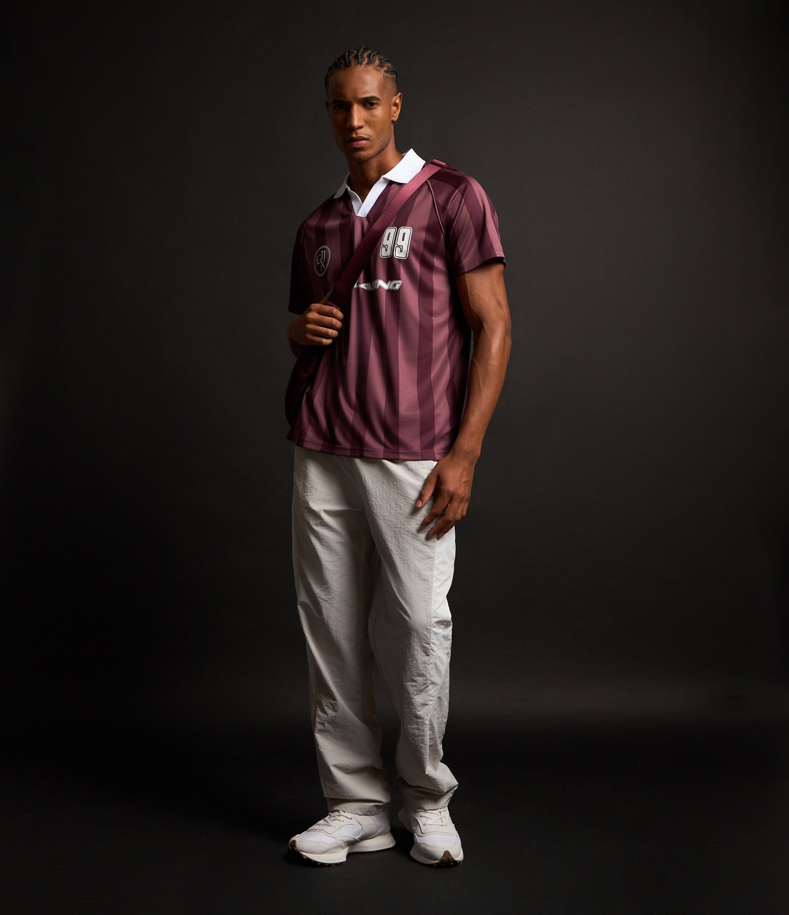 Camisa Esportiva Futebol em Tecnologia Dry com Gola Polo em Ribana Roxo 2