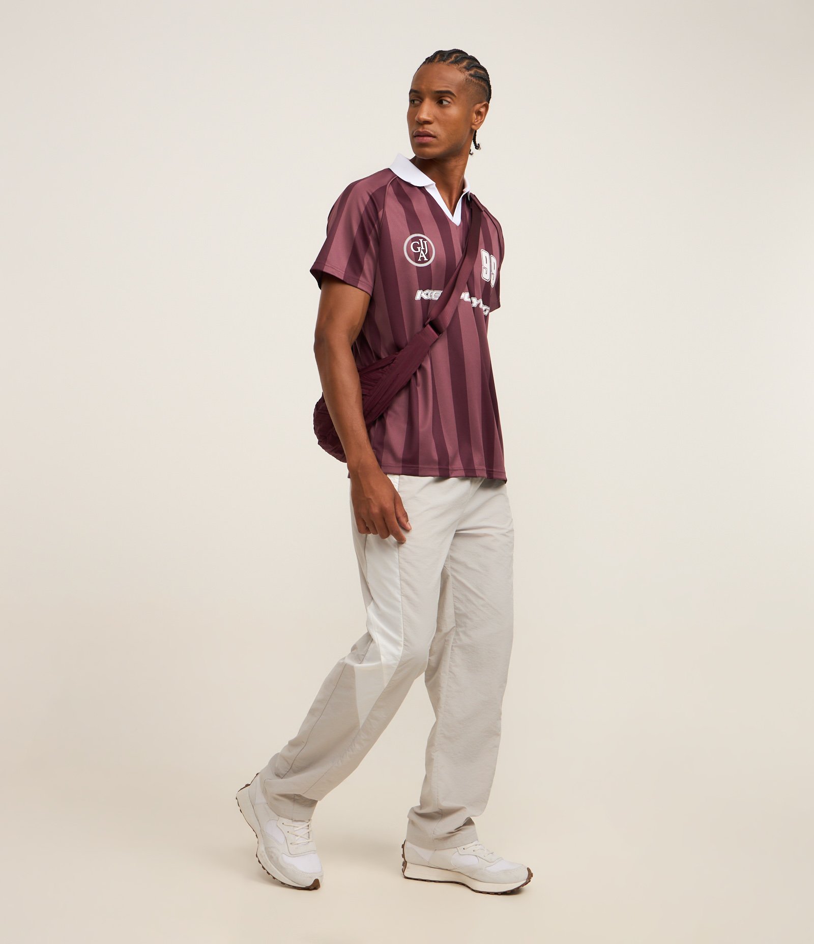 Camisa Esportiva Futebol em Tecnologia Dry com Gola Polo em Ribana Roxo 5