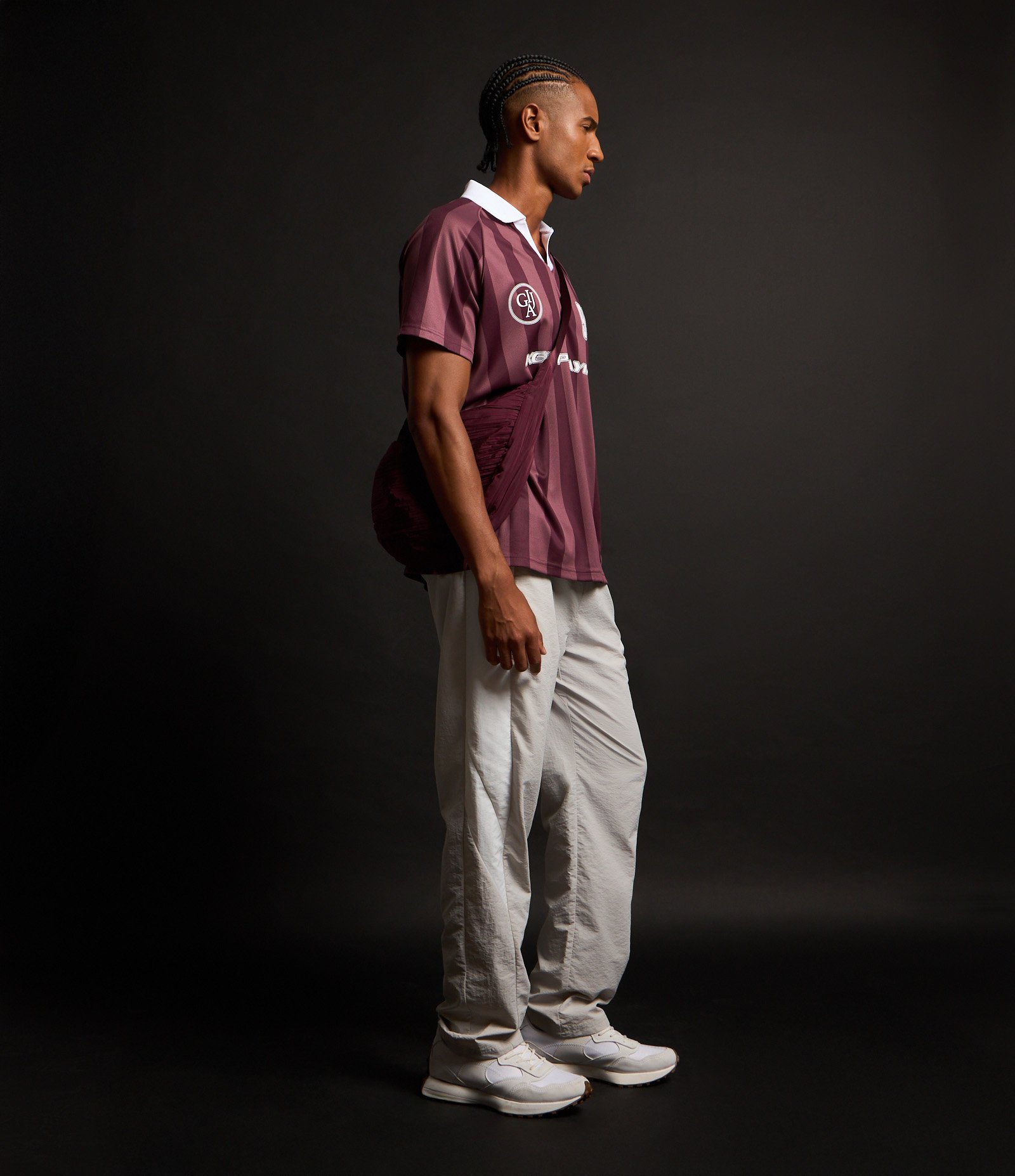 Camisa Esportiva Futebol em Tecnologia Dry com Gola Polo em Ribana Roxo 7