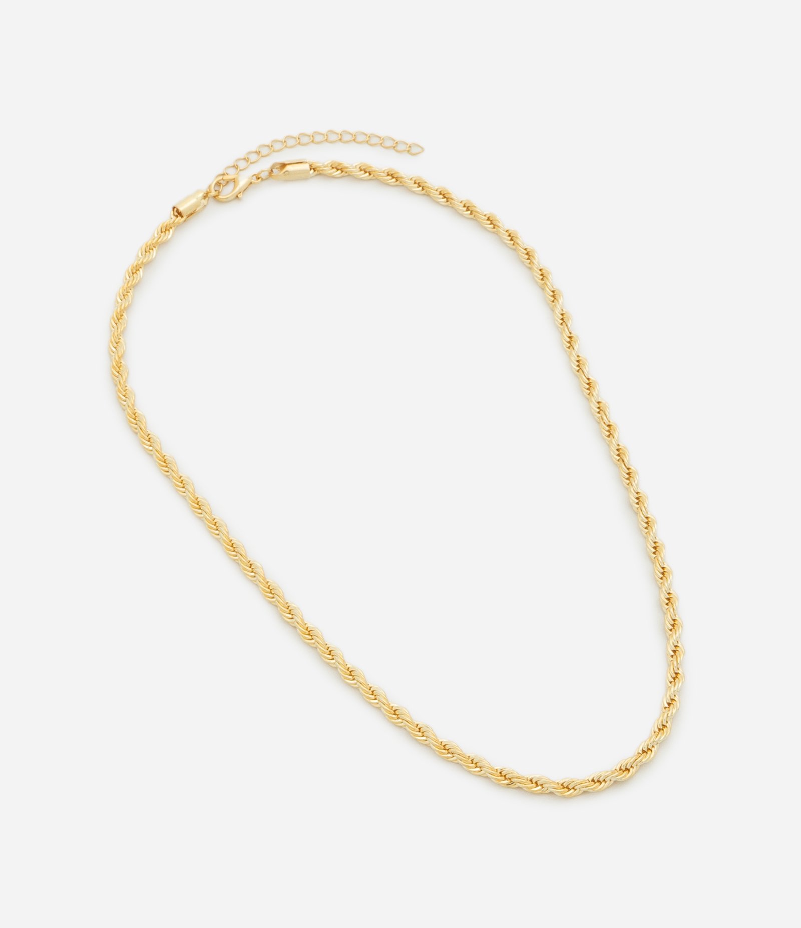 Colar em Metal com Corrente Torcida Dourado 2