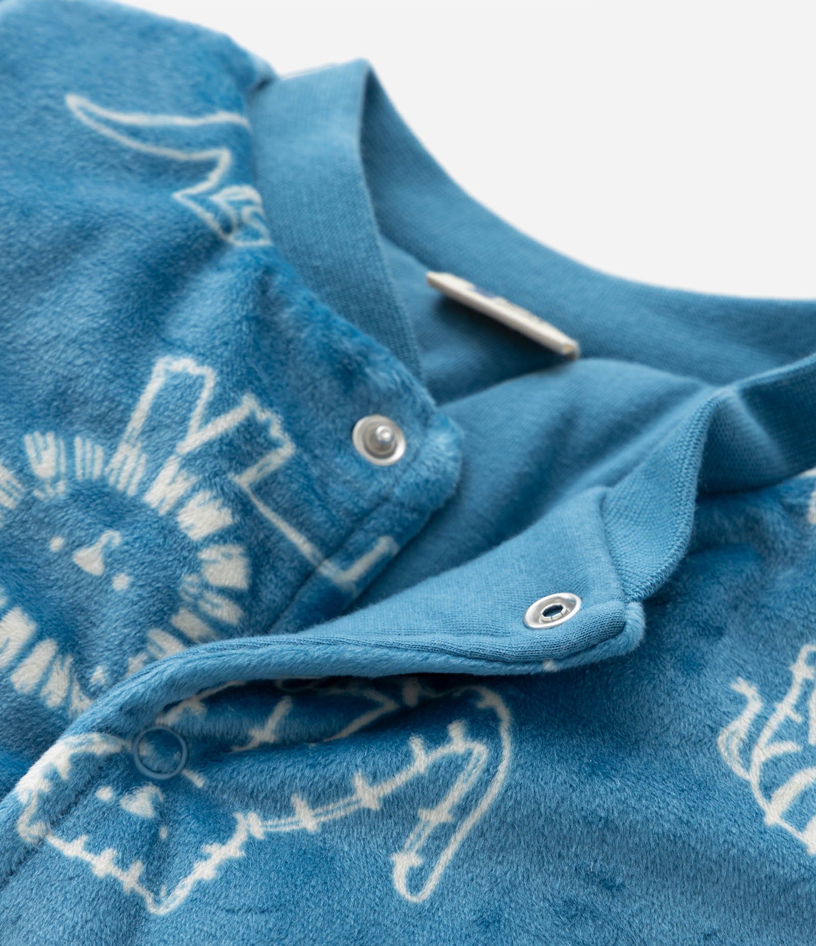 Macacão Infantil em Plush com Estampa Bichinhos - Tam 0 a 18 meses Azul 5