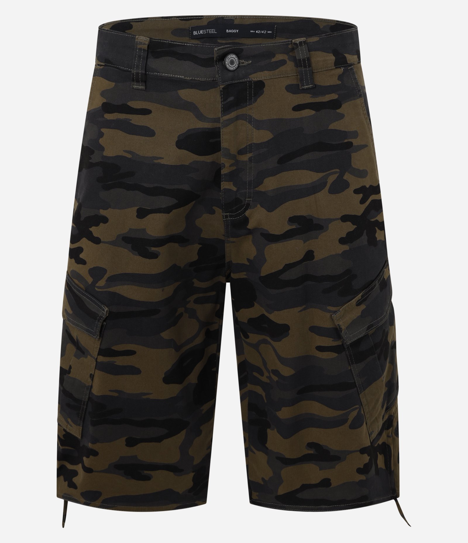 Bermuda Baggy em Sarja com Estampa Camuflada Marrom 7