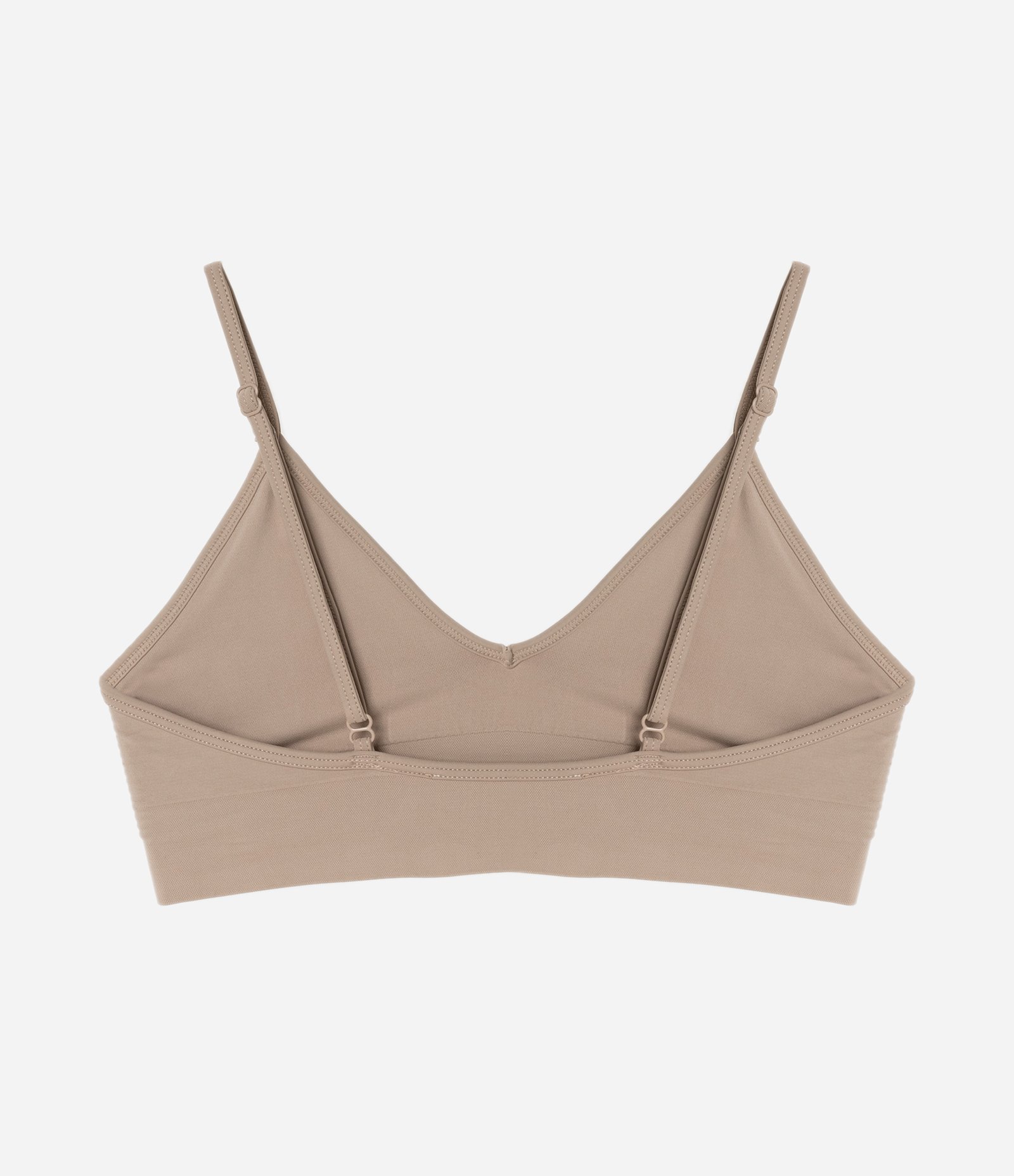 Sutiã Top Sem Bojo em Poliamida Seamless Bege 6