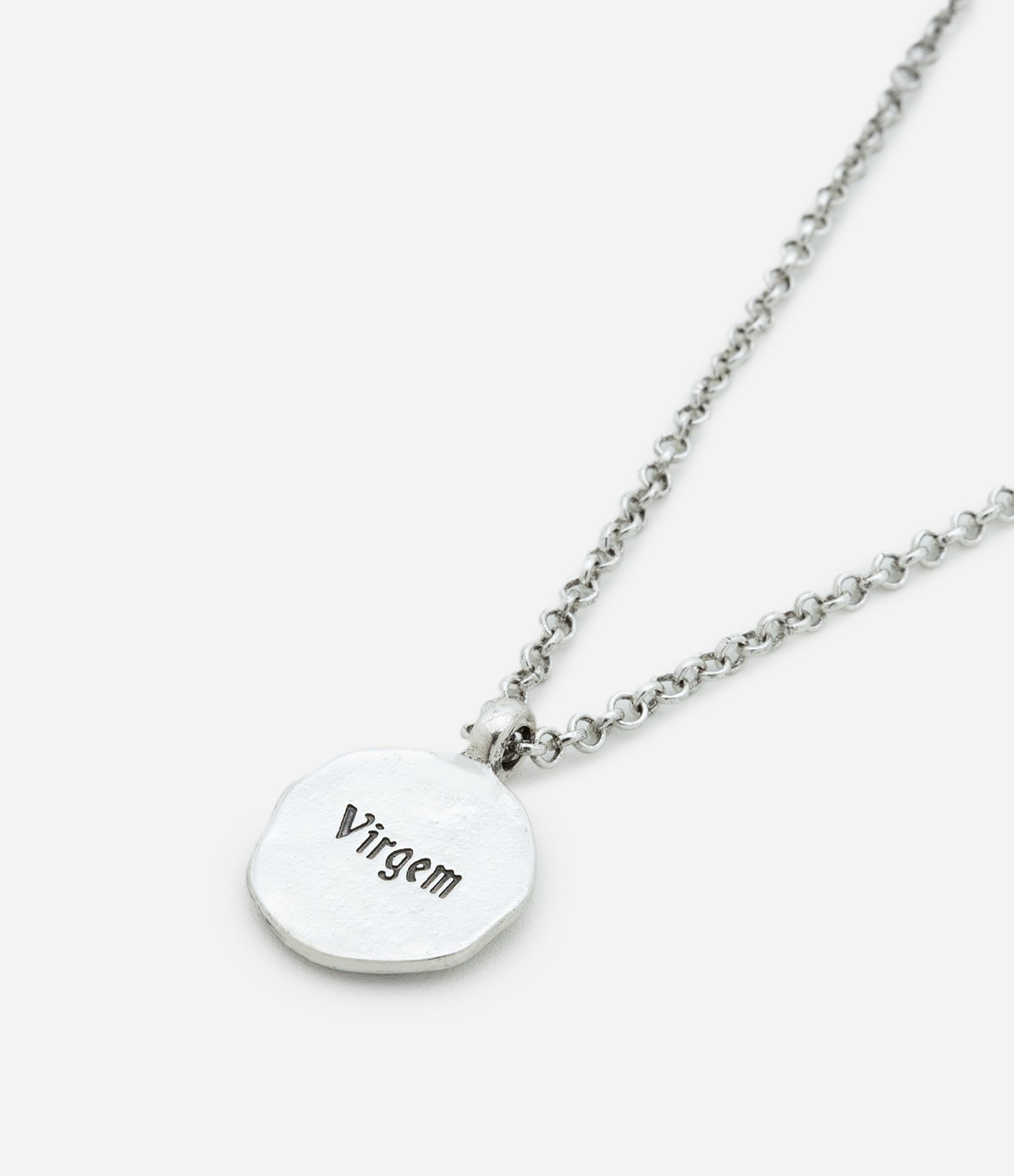 Colar em Metal com Pingente dos Signos Virgem 3