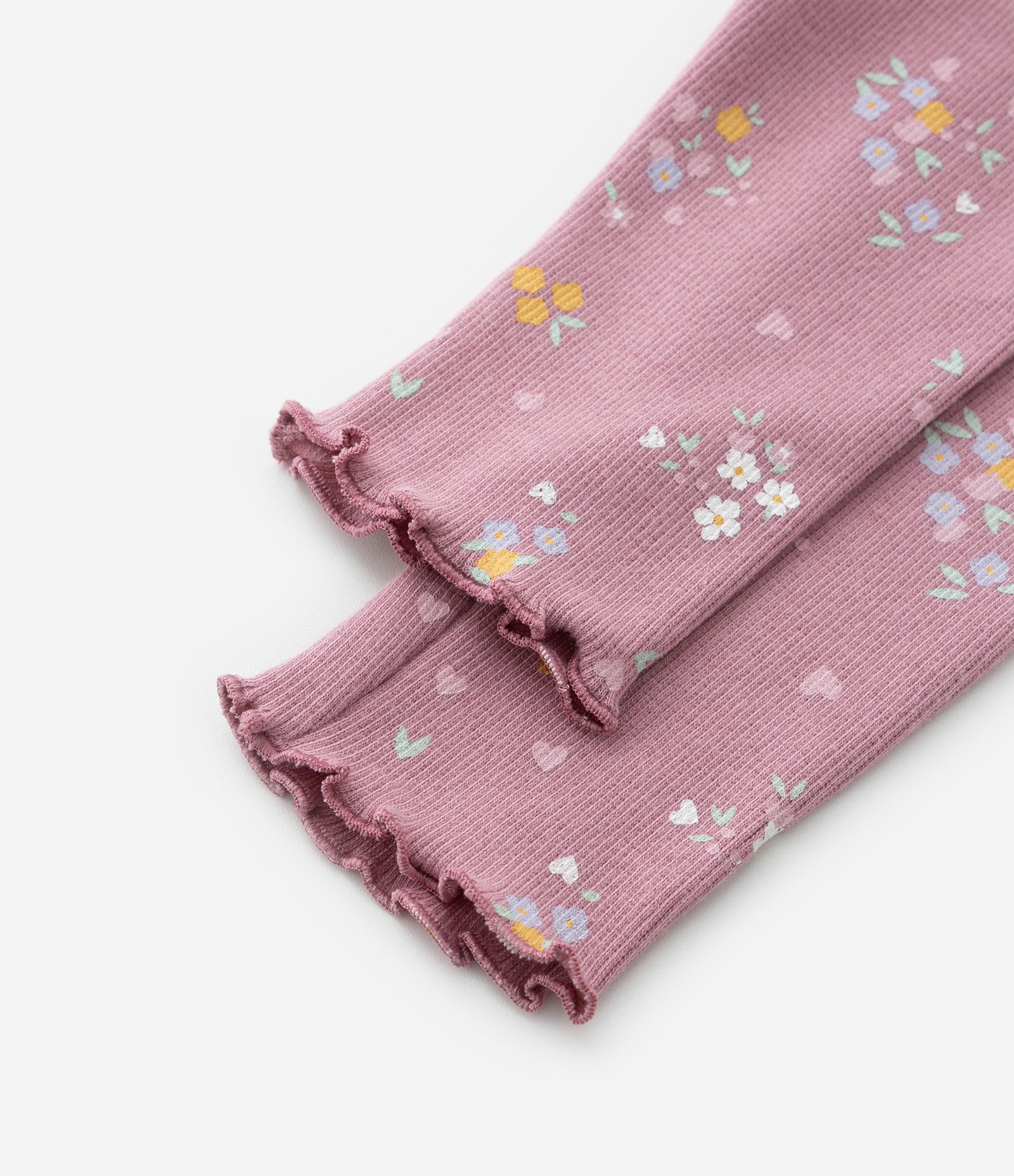 Calça Legging Infantil com Babadinho Borederie - Tam 0 a 18 meses Rosa 4