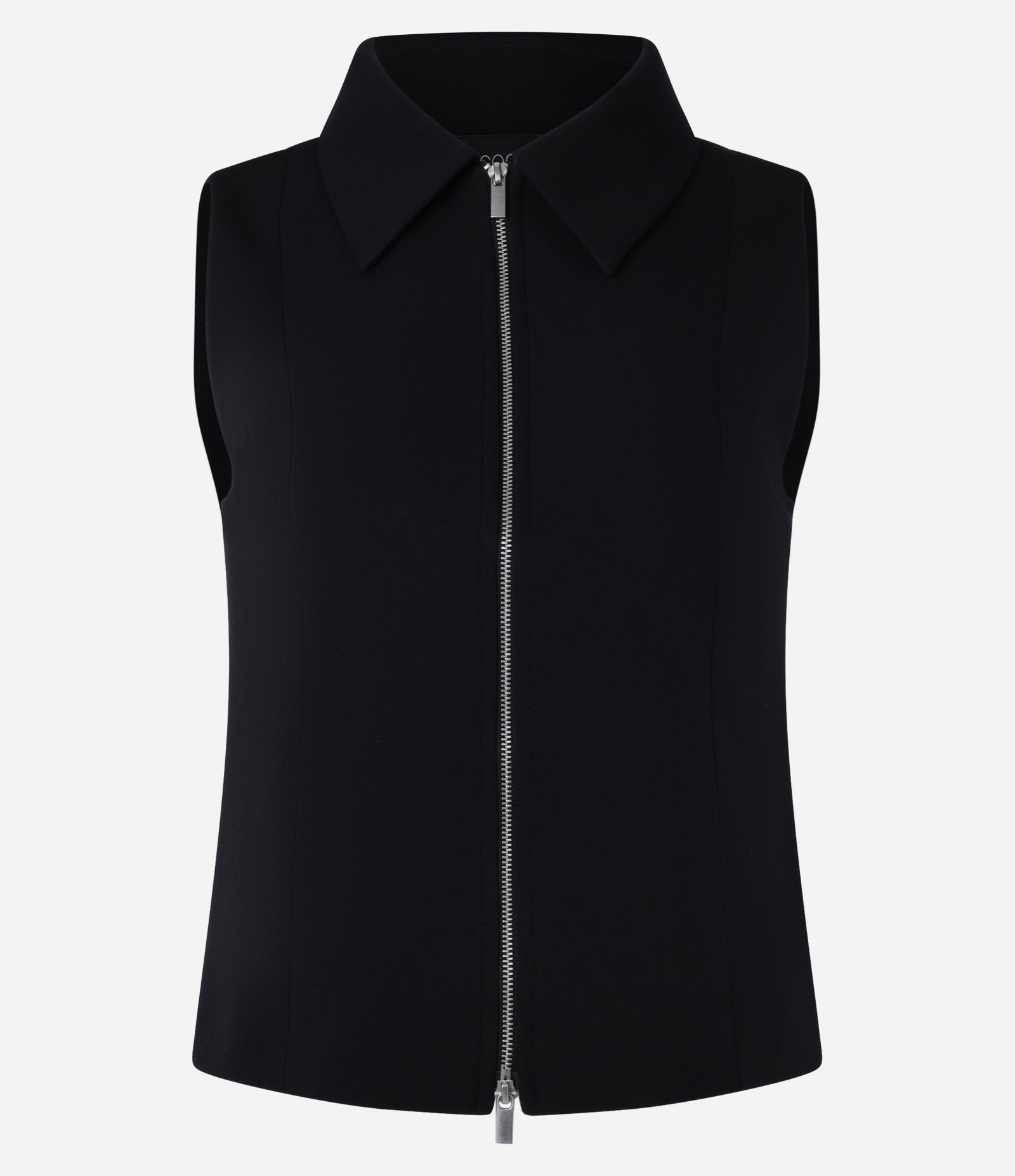 Colete Alfaiatado com Gola Pólo e Fechamento em Zíper Preto 8