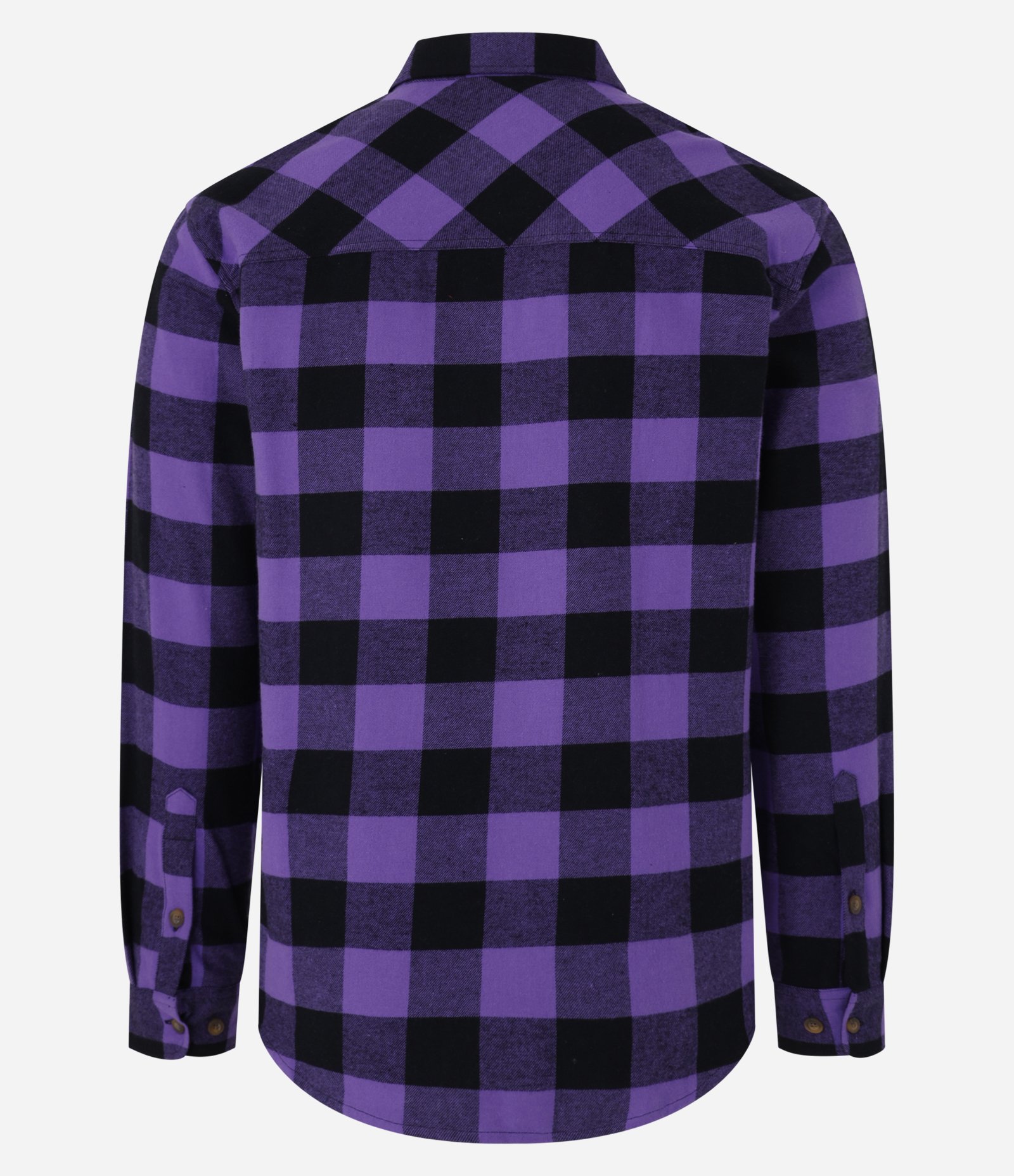 Camisa Comfort com Estampa Xadrez e Bolsos Roxo 6