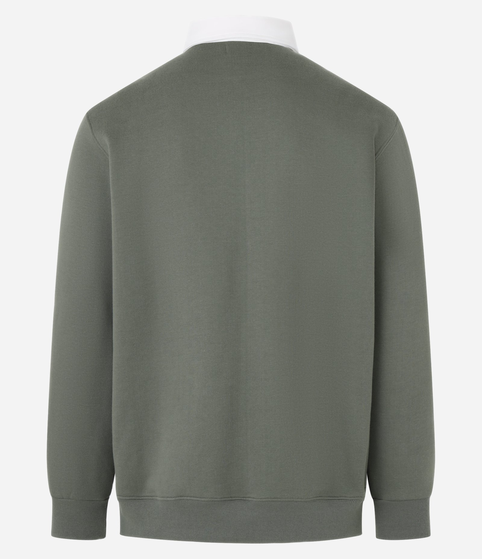 Moletom em Algodão com Gola Polo e Lettering Bordado Verde 8