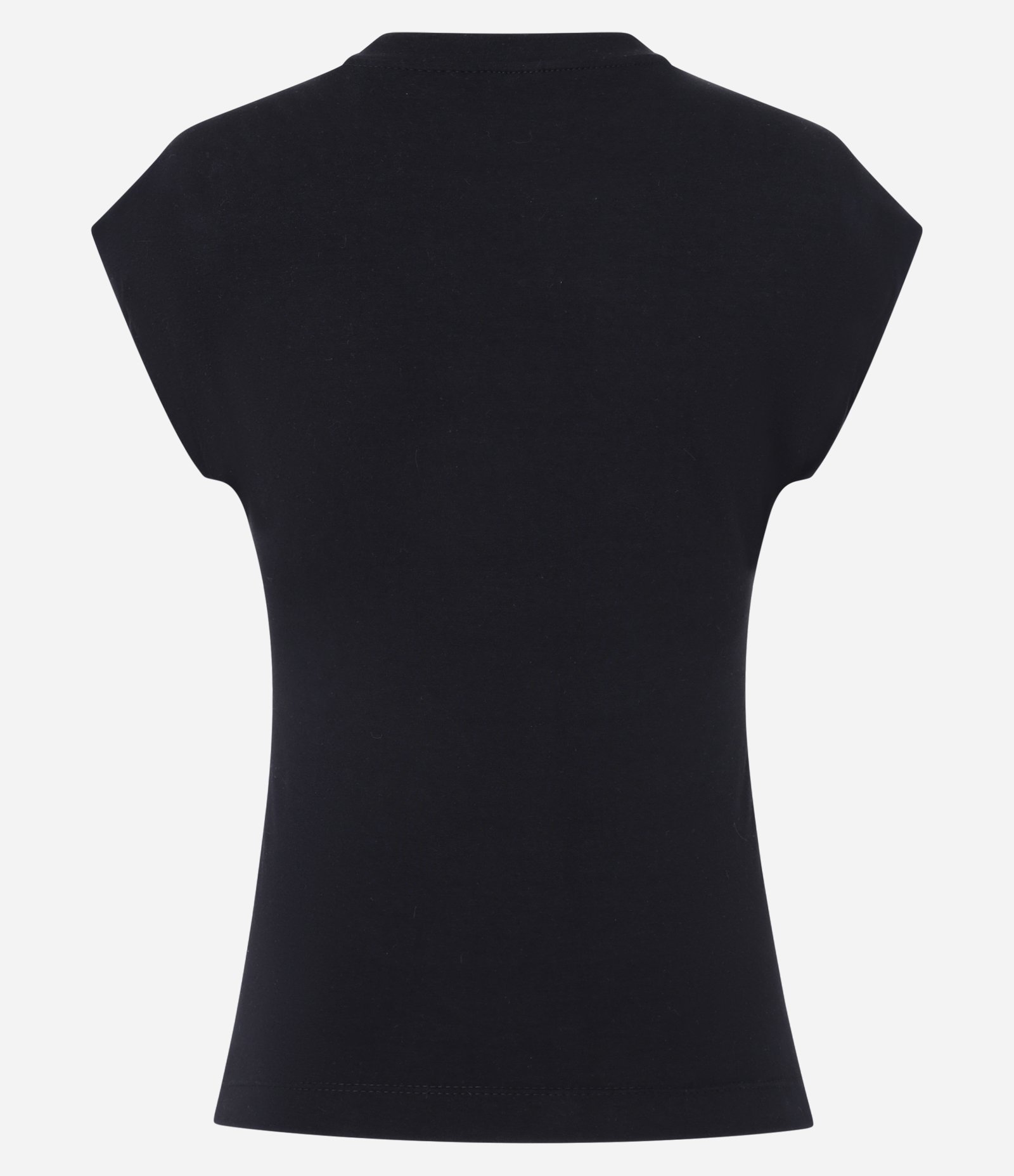 Blusa em Algodão com Gola Alta e Franzido na Lateral Preto 5