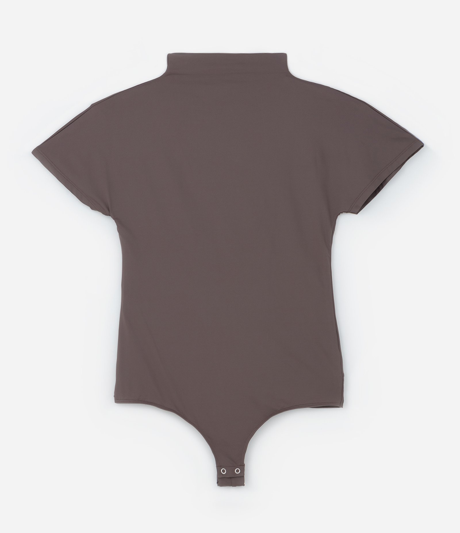 Body em Poliamida com Gola Alta Curve & Plus Size Marrom 5