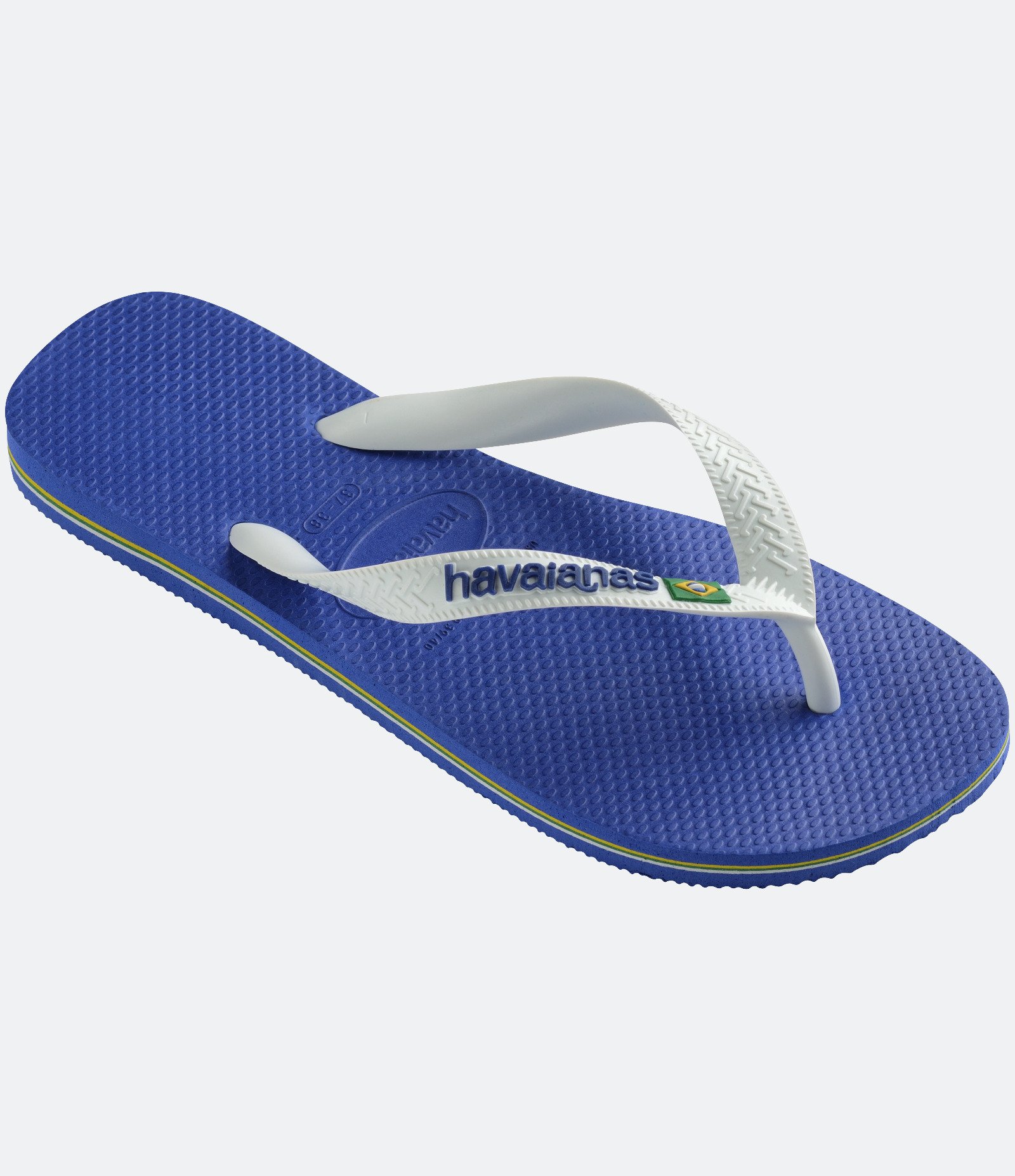 Chinelo Havaianas Tradicional com Bandeira do Brasil Azul 2