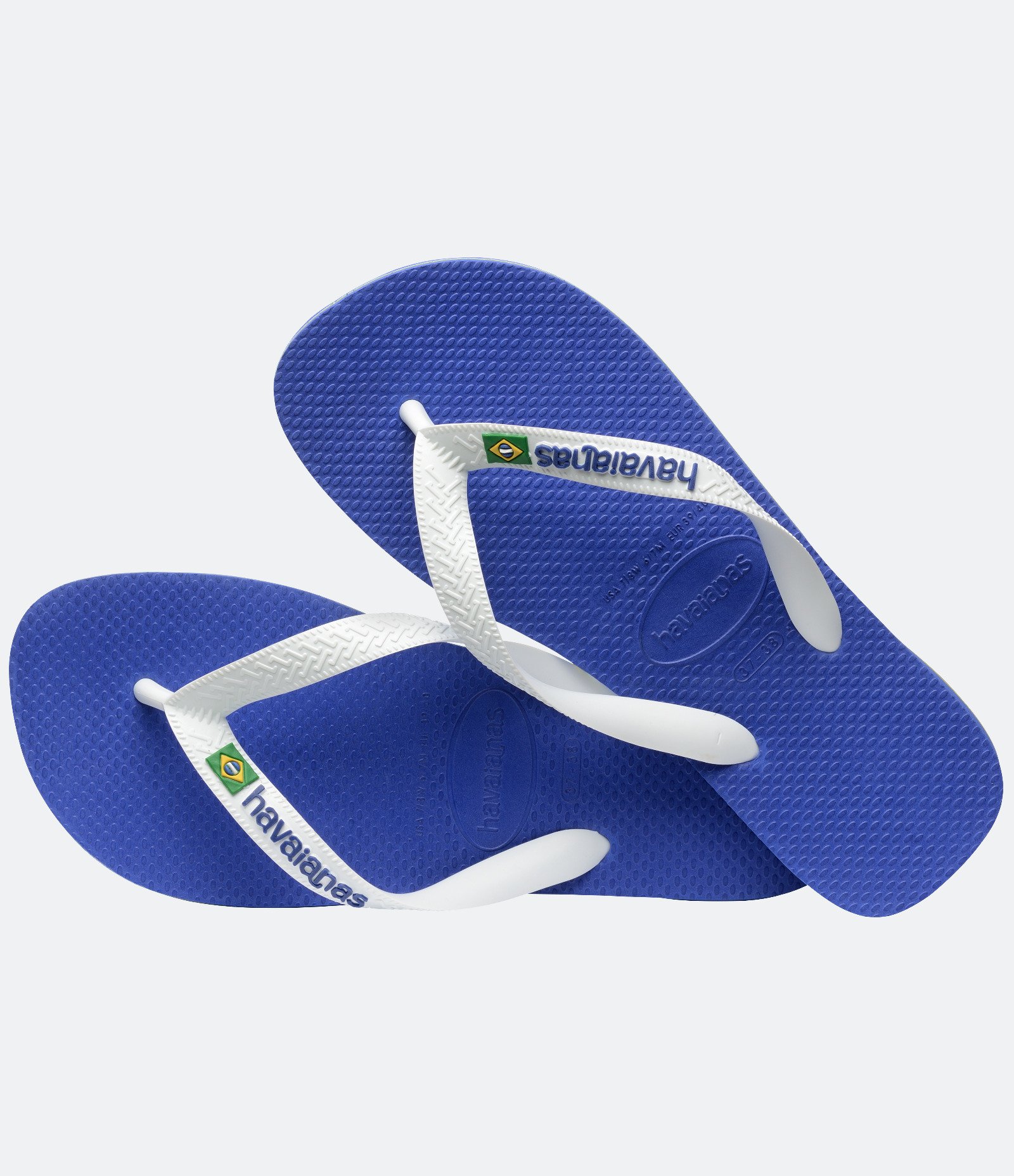 Chinelo Havaianas Tradicional com Bandeira do Brasil Azul 4