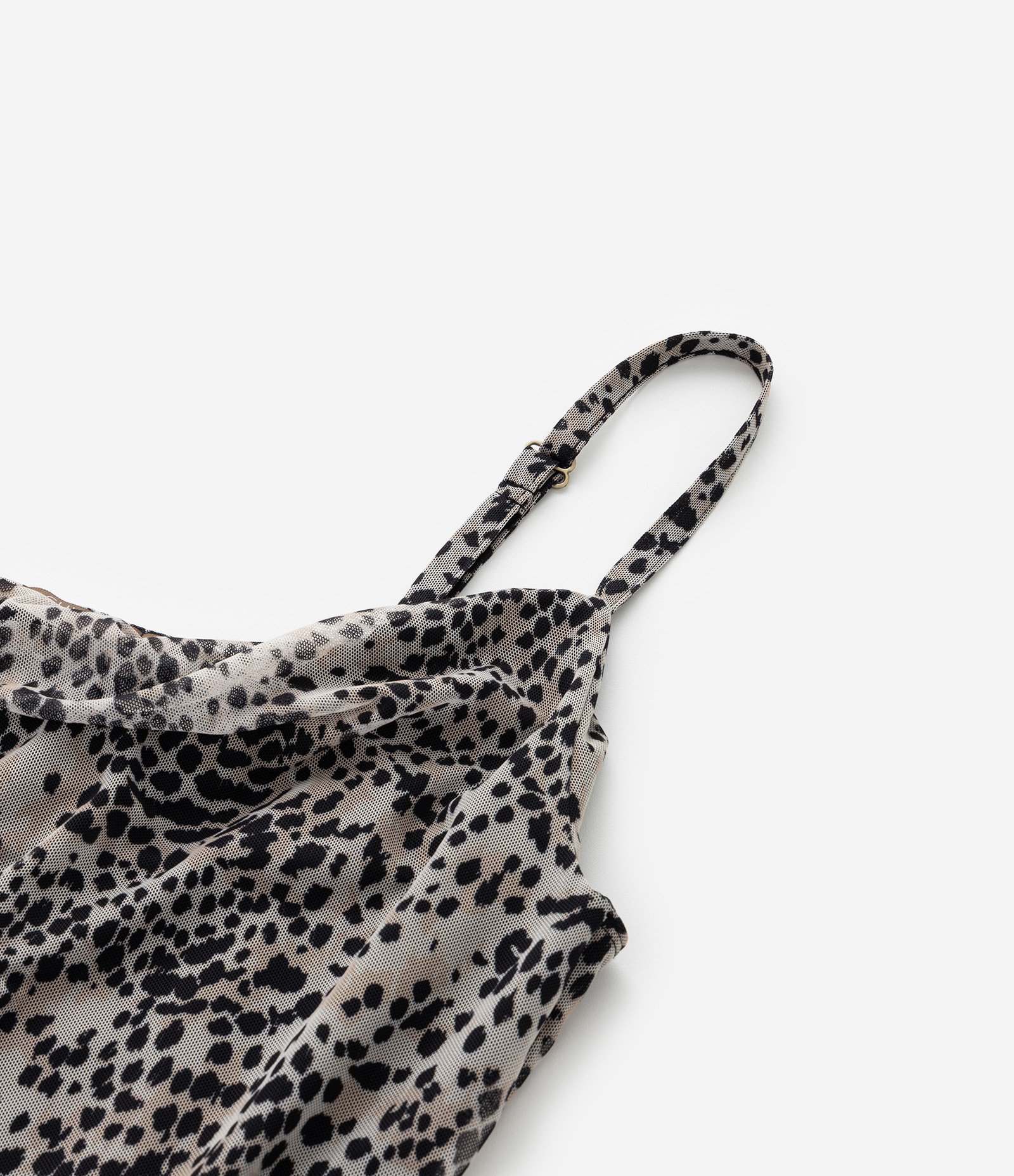 Vestido em Tule com Estampa Animal Print Curve & Plus Size Cinza 7