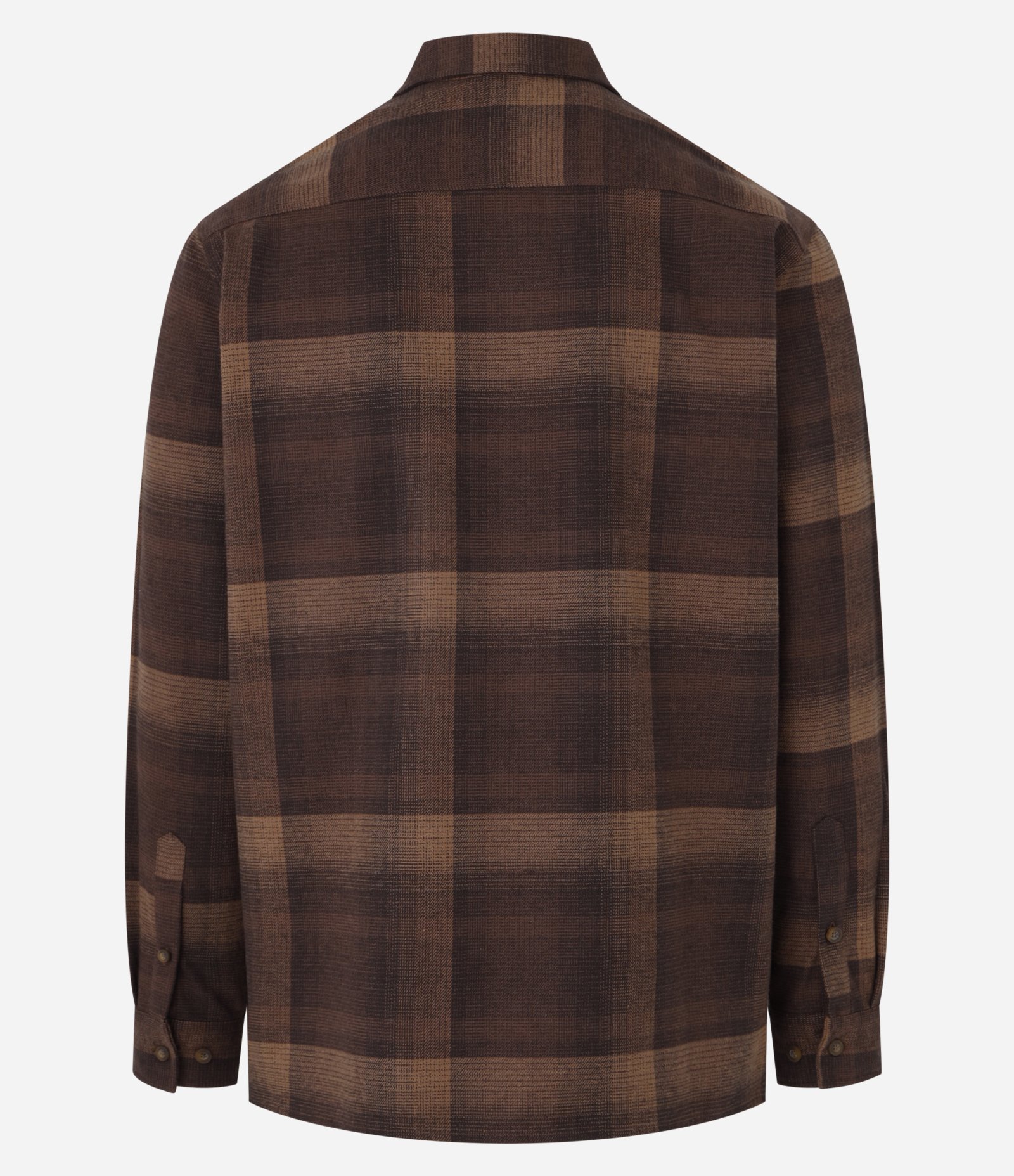 Camisa Comfort em Algodão Xadrez com Bolso e Manga Longa Marrom 5