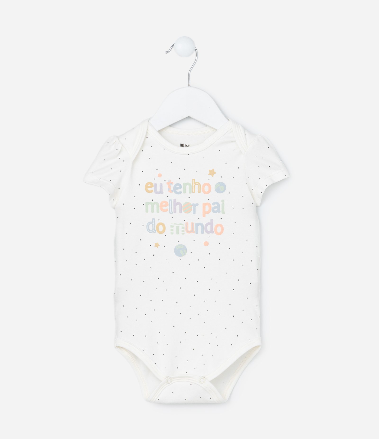 Body Infantil com Lettering Melhor Pai do Mundo - Tam RN a 18 meses Branco 1