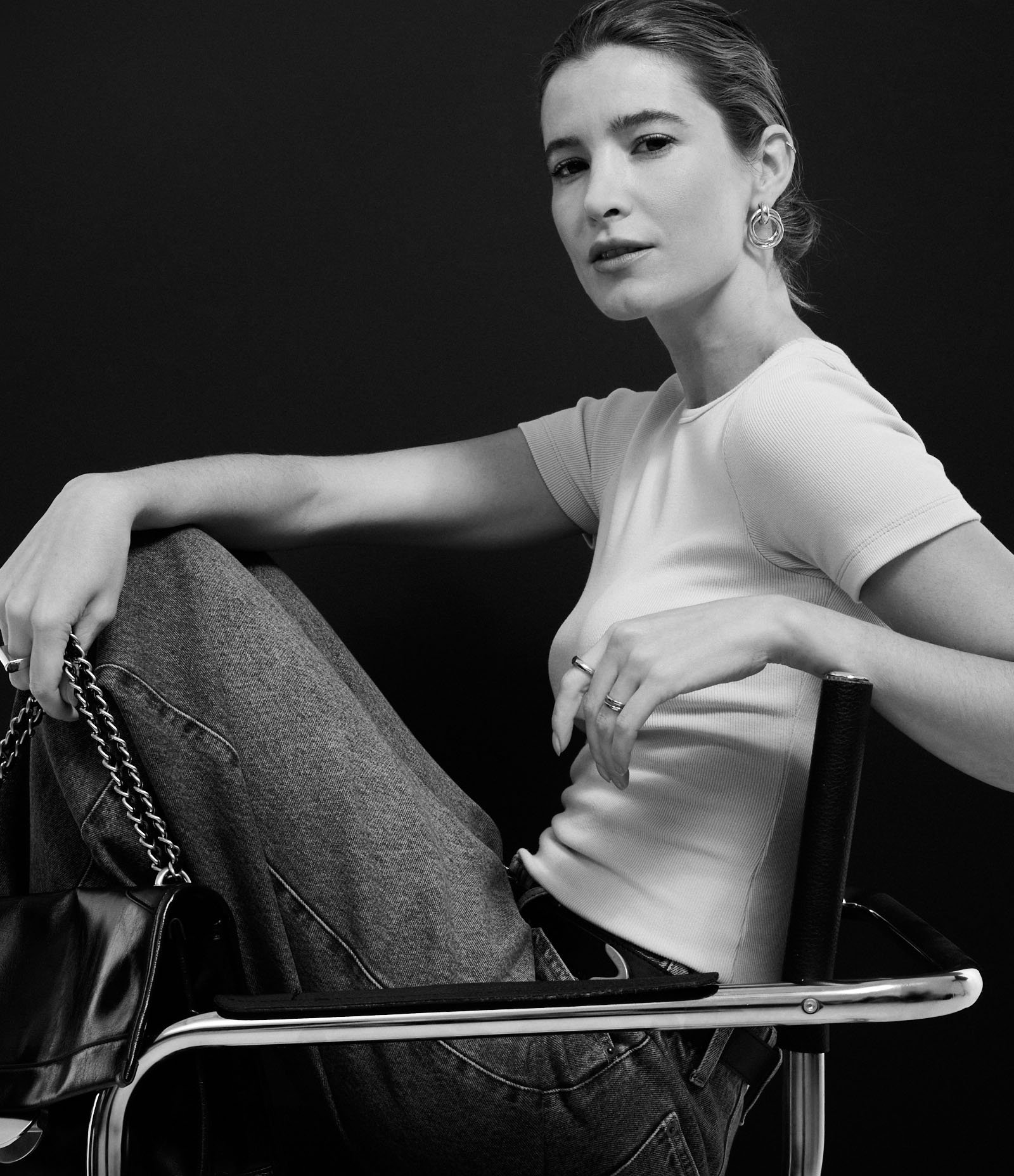 Blusa Básica Ajustada em Ribana com Gola Redonda Bege 7