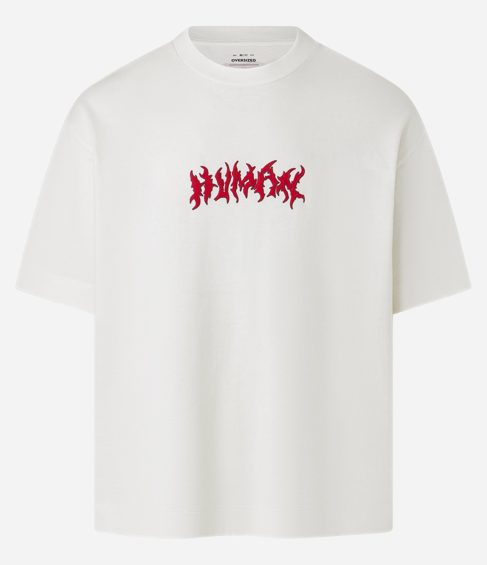 Camiseta Overboxy em Malhão com Estampa de Esqueleto Branco 5