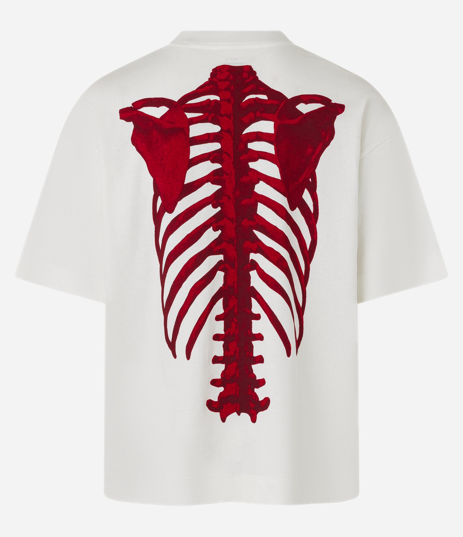 Camiseta Overboxy em Malhão com Estampa de Esqueleto Branco 6