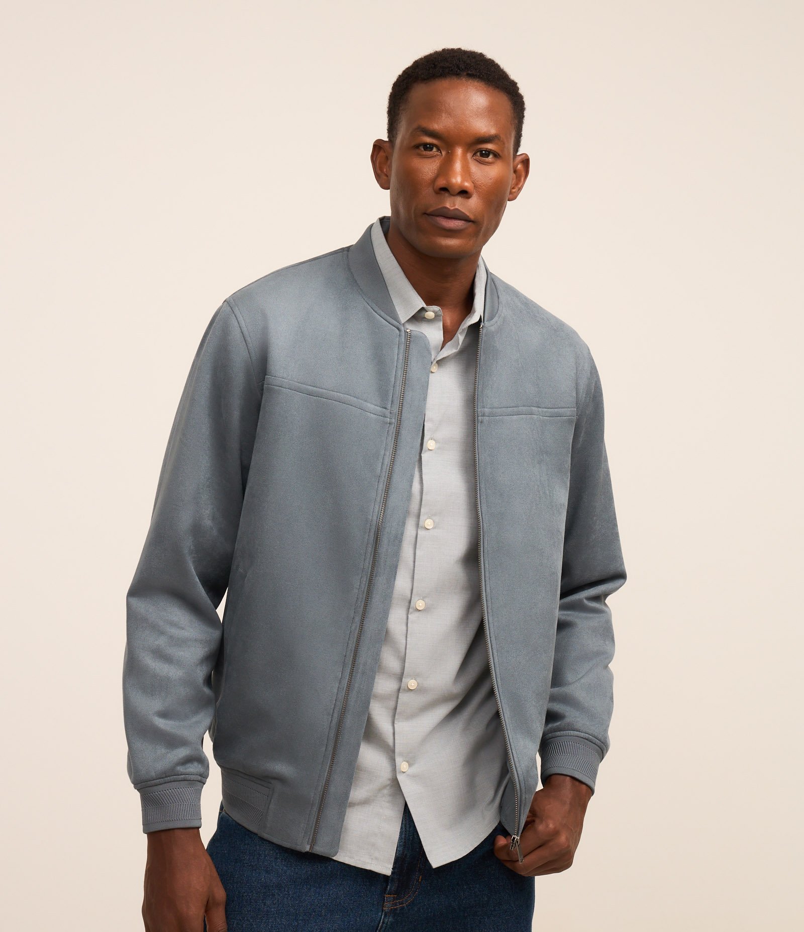 Jaqueta Bomber com Zíper e Bolsos 1