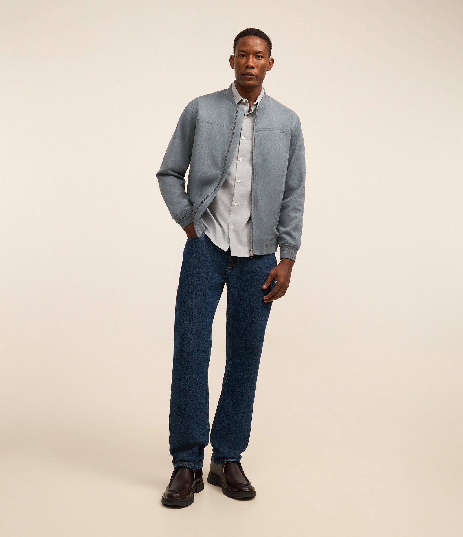 Jaqueta Bomber com Zíper e Bolsos 2