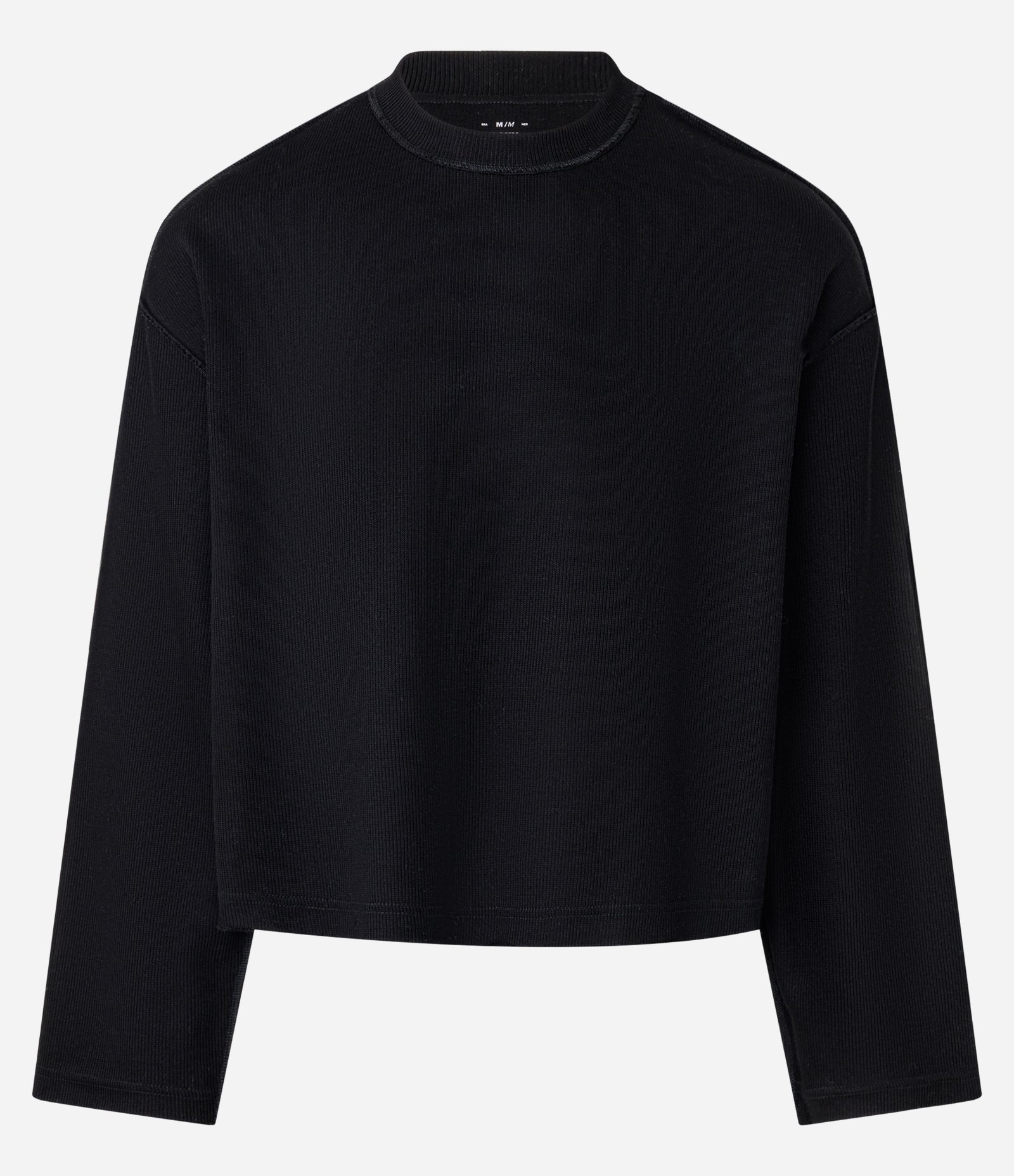 Camiseta Boxy em Algodão com Recortes em Relevo Preto 7