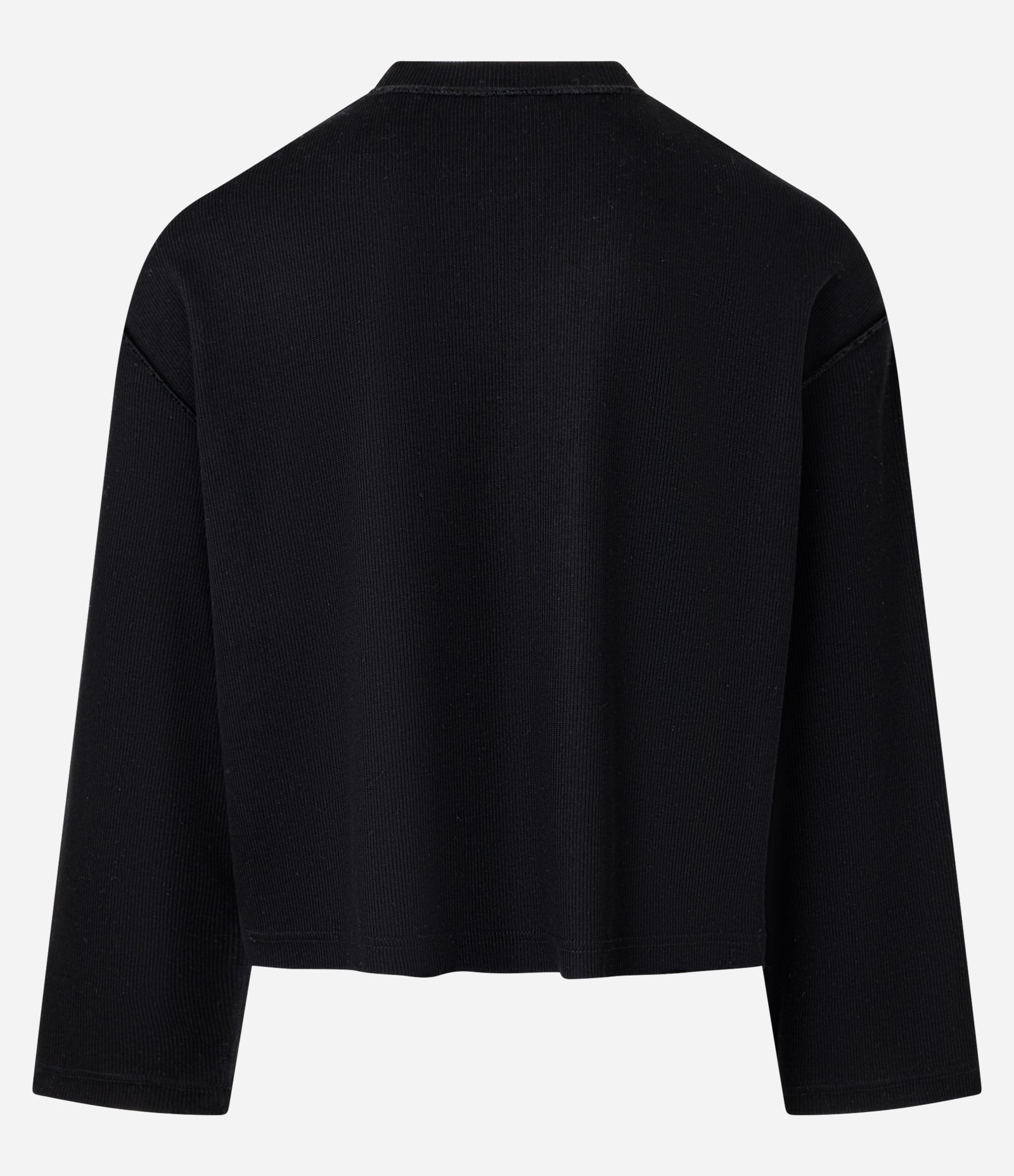 Camiseta Boxy em Algodão com Recortes em Relevo Preto 9