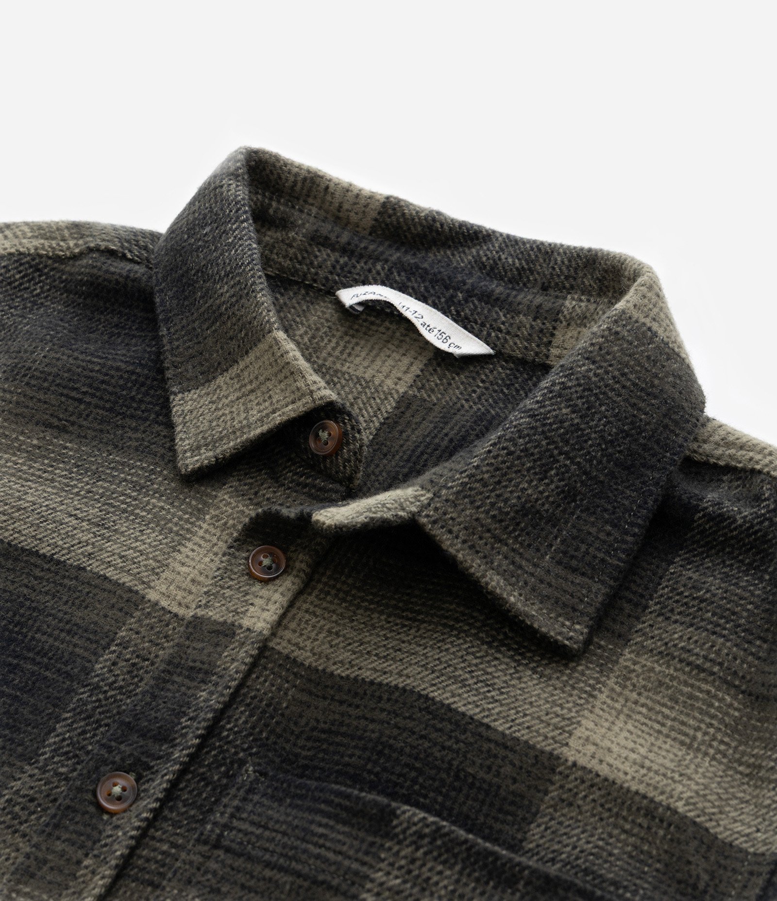 Camisa Infantil em Flanela com Estampa Xadrez - Tam 5 a 14 Anos Verde 5