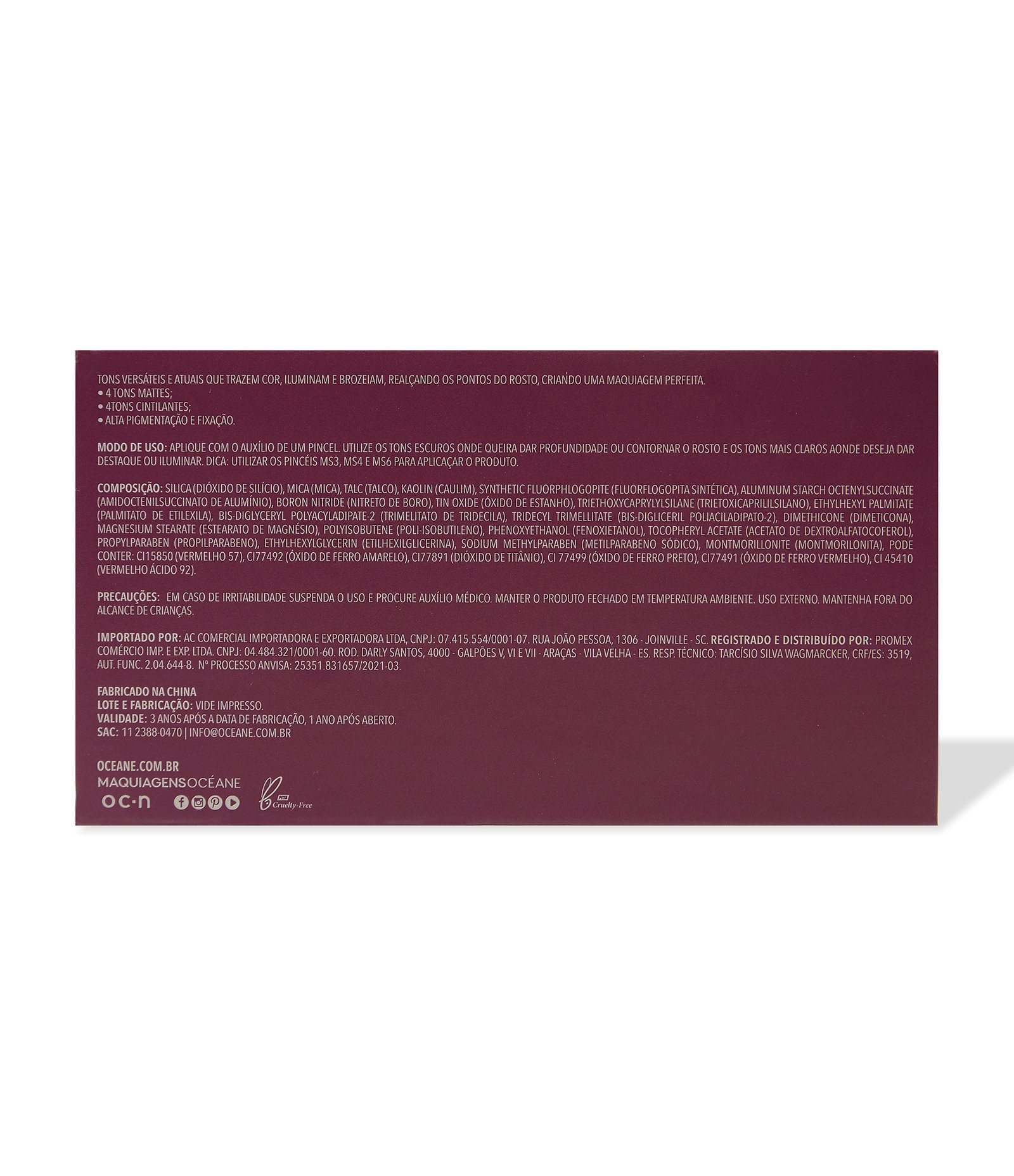 Paleta Multifuncional Face It All Unica Océane 08 4