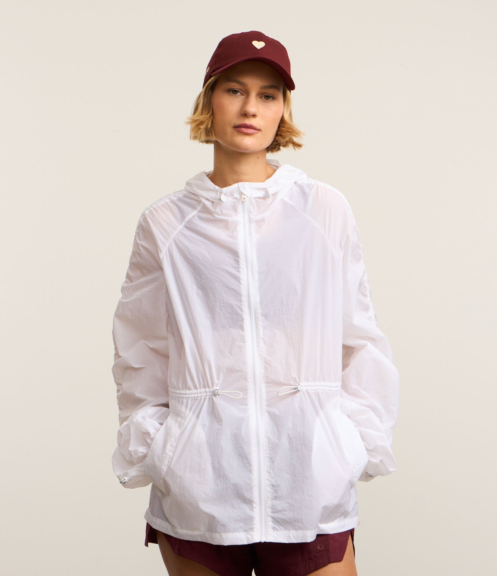 Jaqueta Parka Esportiva com Detalhes de Regulador Branco 2