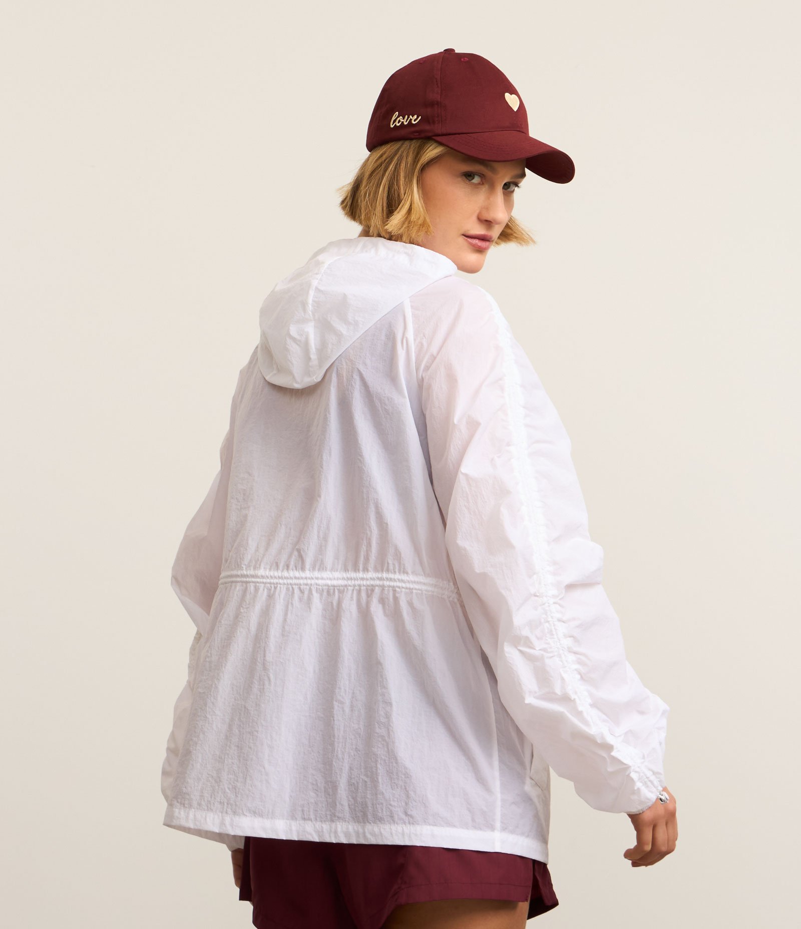 Jaqueta Parka Esportiva com Detalhes de Regulador Branco 4