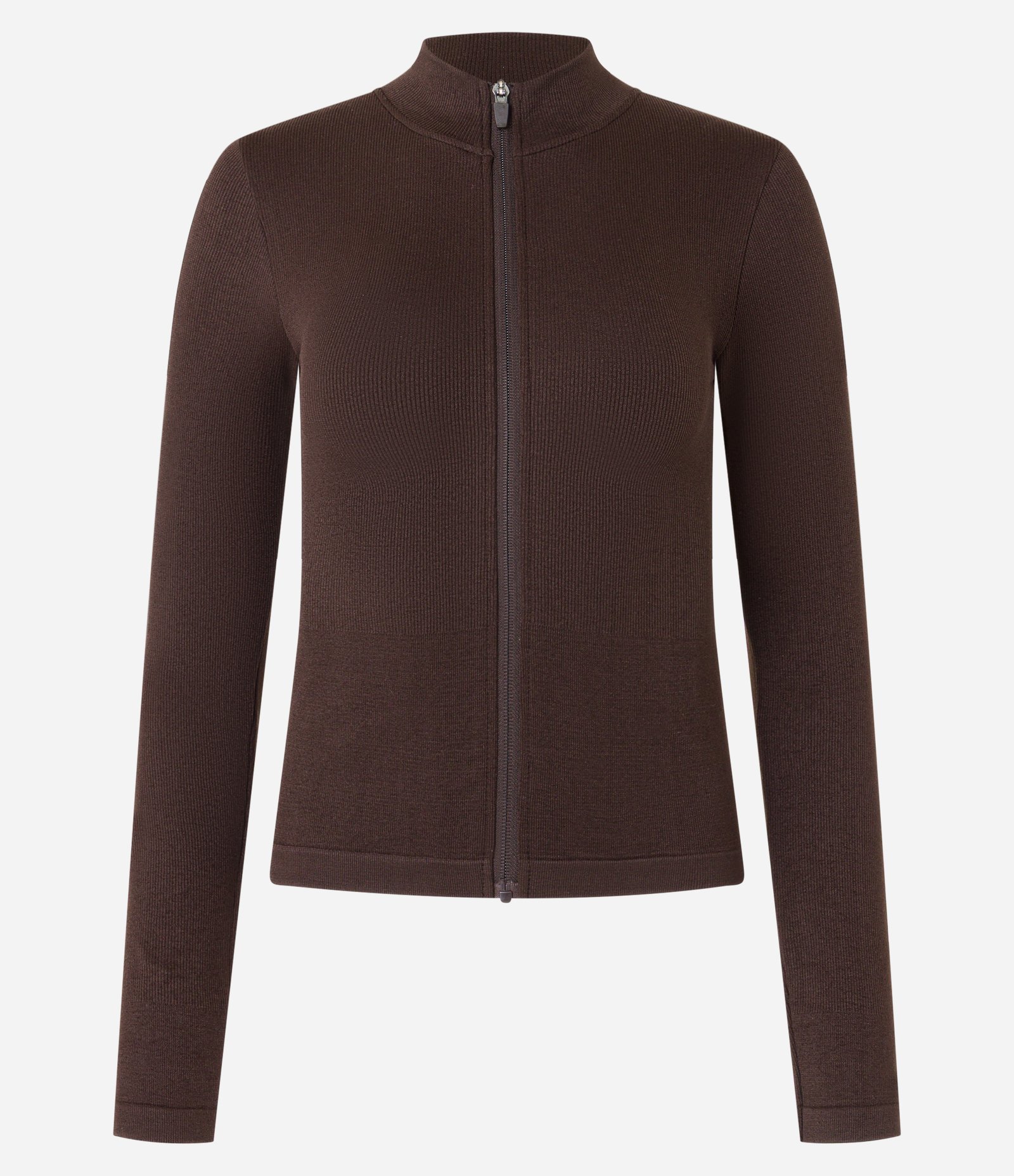 Jaqueta Esportiva Seamless com Golinha Alta Marrom 5