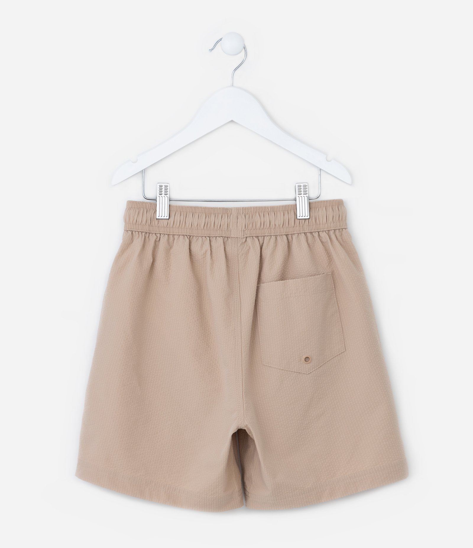 Bermuda Infantil Microfibra Texturizada - Tam 5 a 14 Anos Bege 2