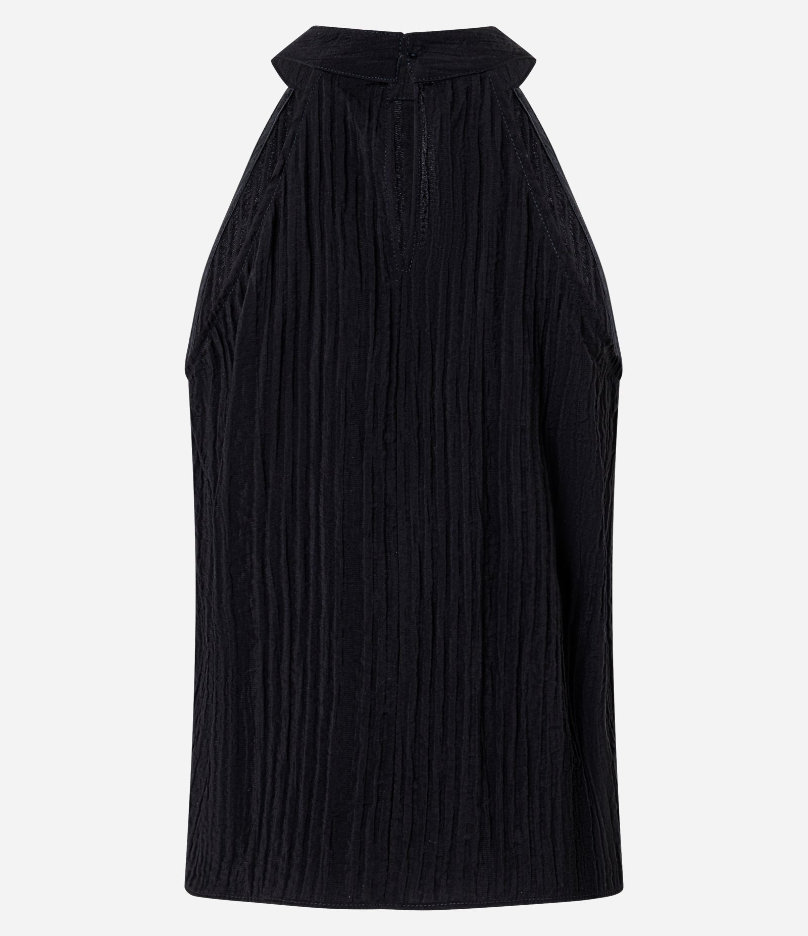 Blusa Texturizada em Anarruga com Gola Halter Preto 2