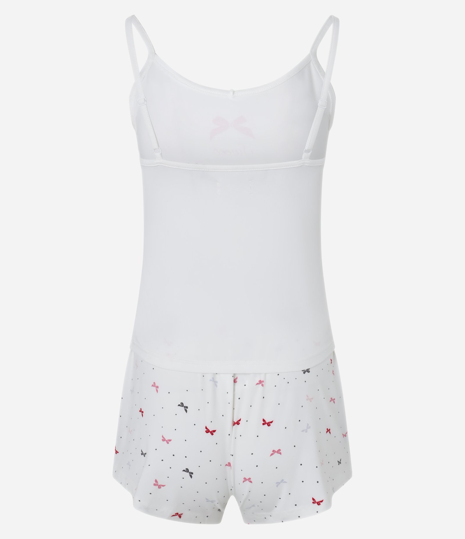 Pijama Short Doll com Estampa de Lacinhos Sweet Branco 4