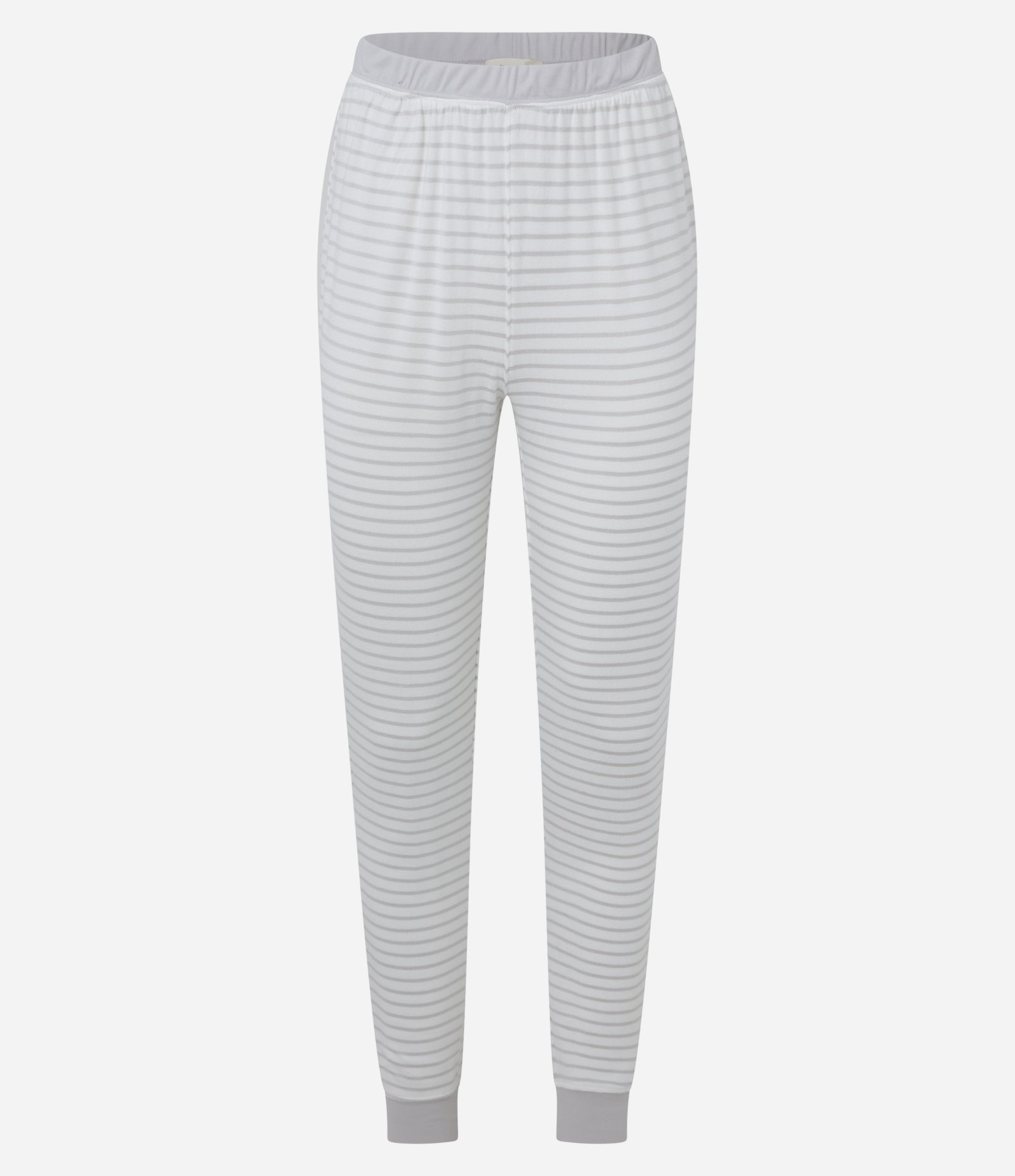 Pijama Longo em Tricô com Botões e Estampa Listrada Cinza 6