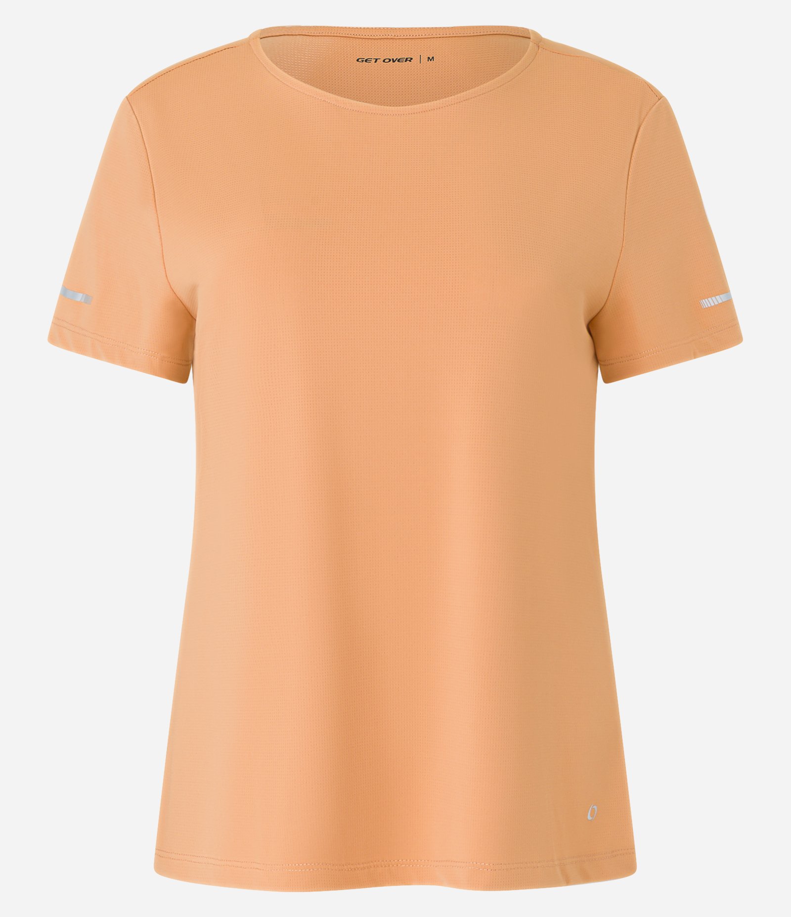 Camiseta Esportiva Regular Texturizada com Detalhe Refletivo Laranja 6