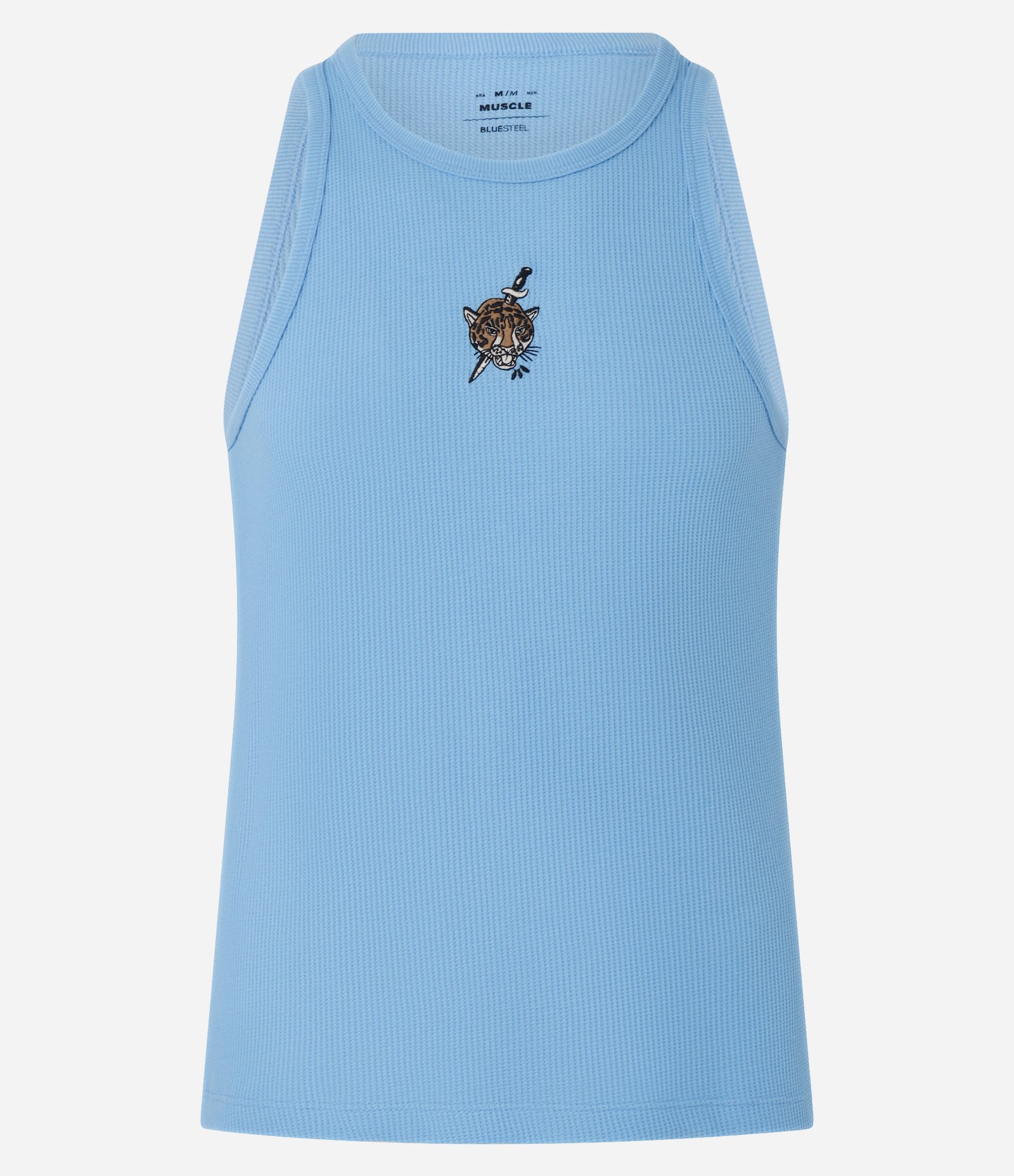 Regata em Ribana com Bordado de Tigre com Faca Azul 5